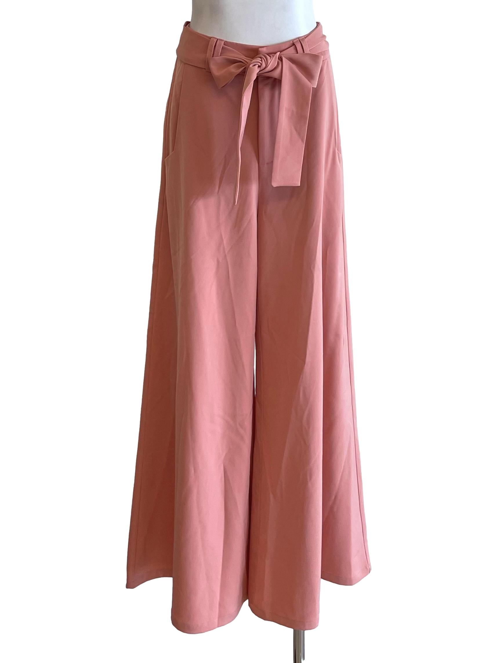 Salmon Wide Leg Flowy Pants LB
