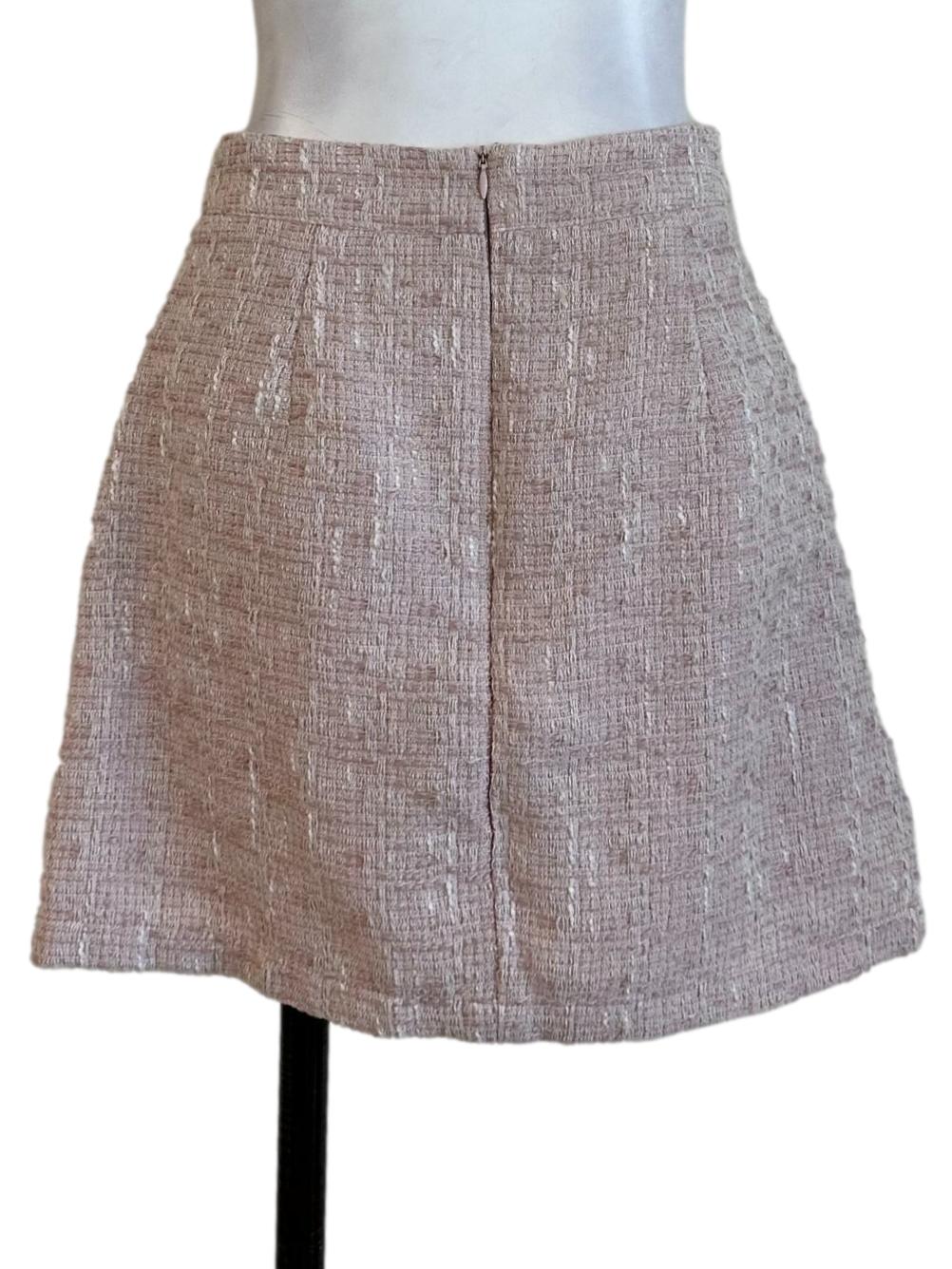 Rose Pink Tweed Pattern Skort