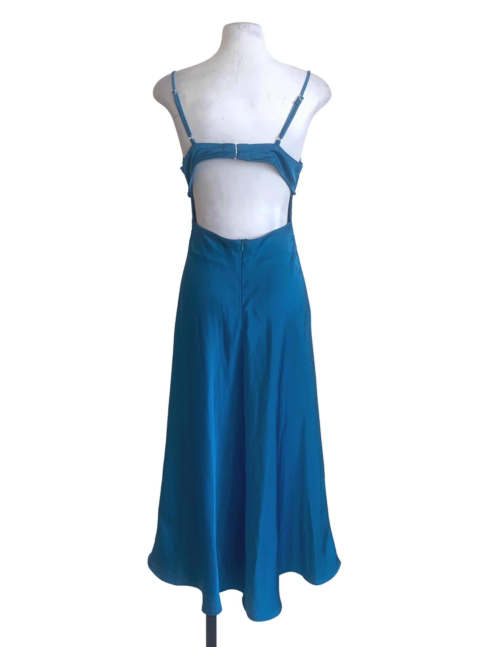Lapis Blue Spaghetti Strap Dress