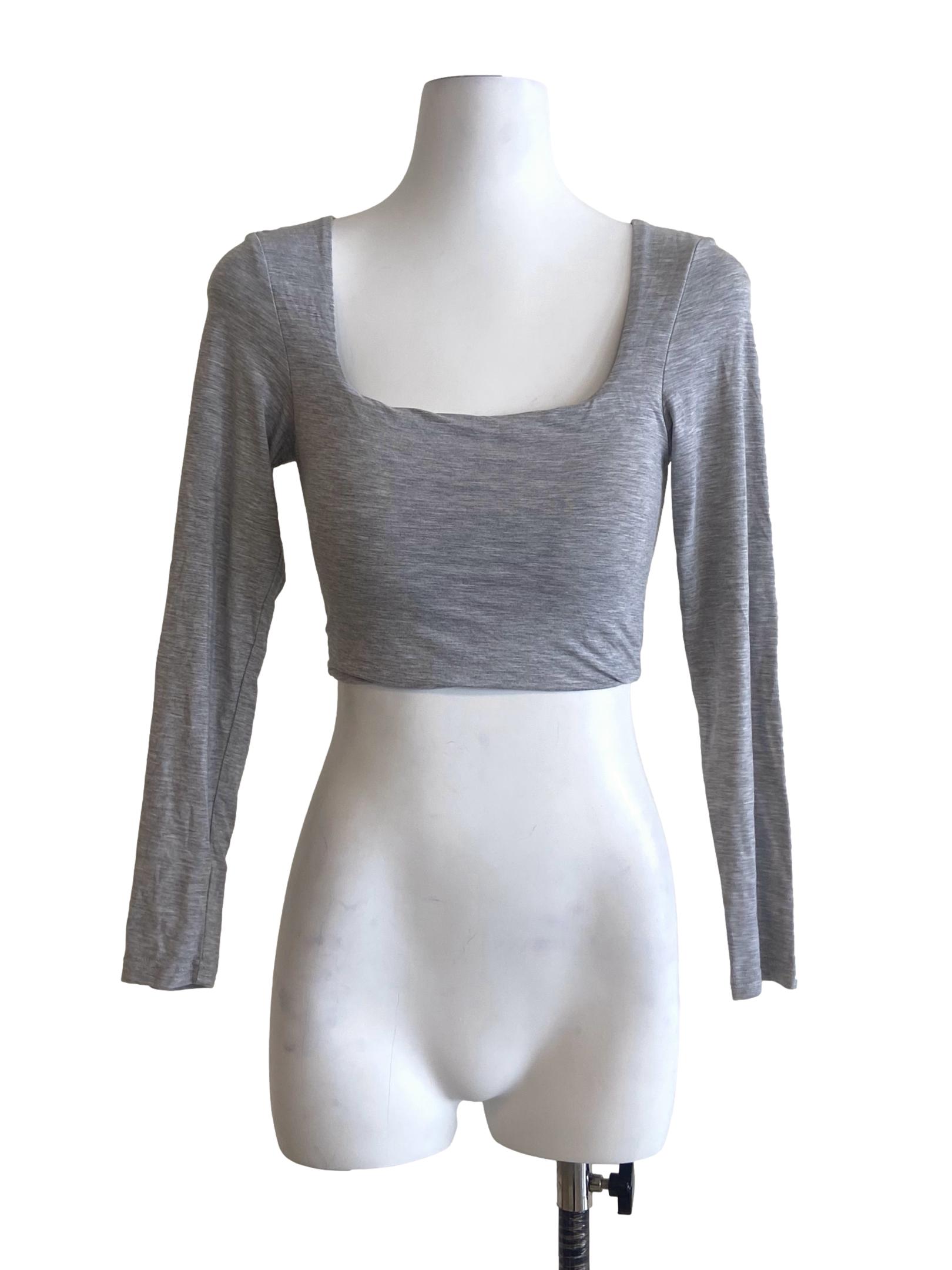 Coin Grey Crop Top