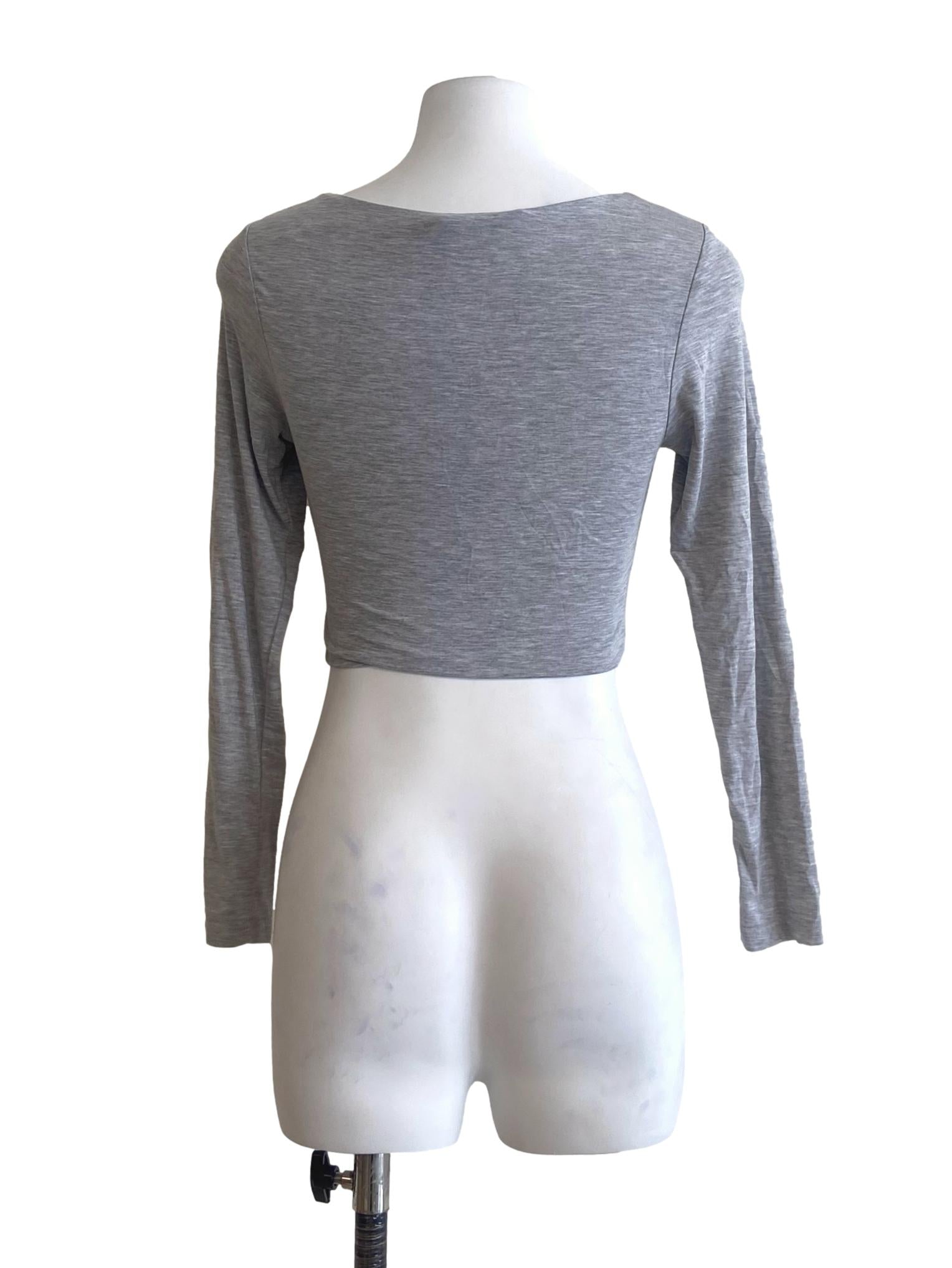 Coin Grey Crop Top