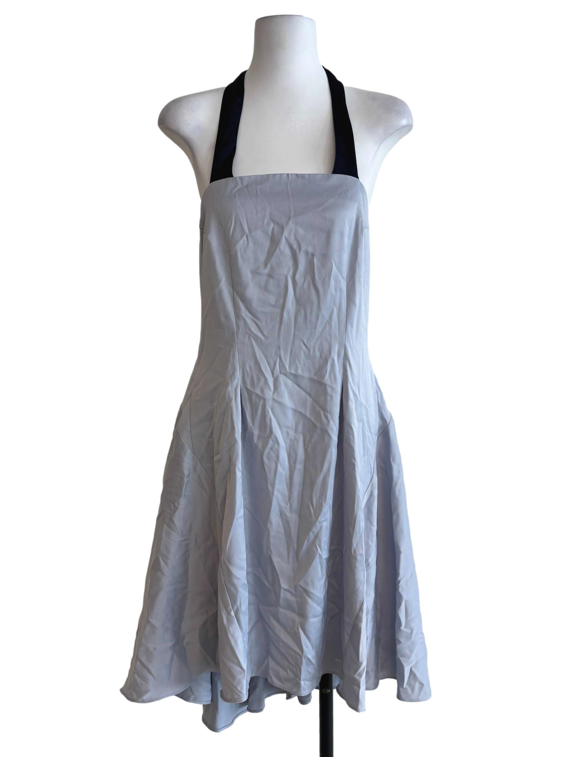 Baby Blue Tie Strap Sabrina Dress