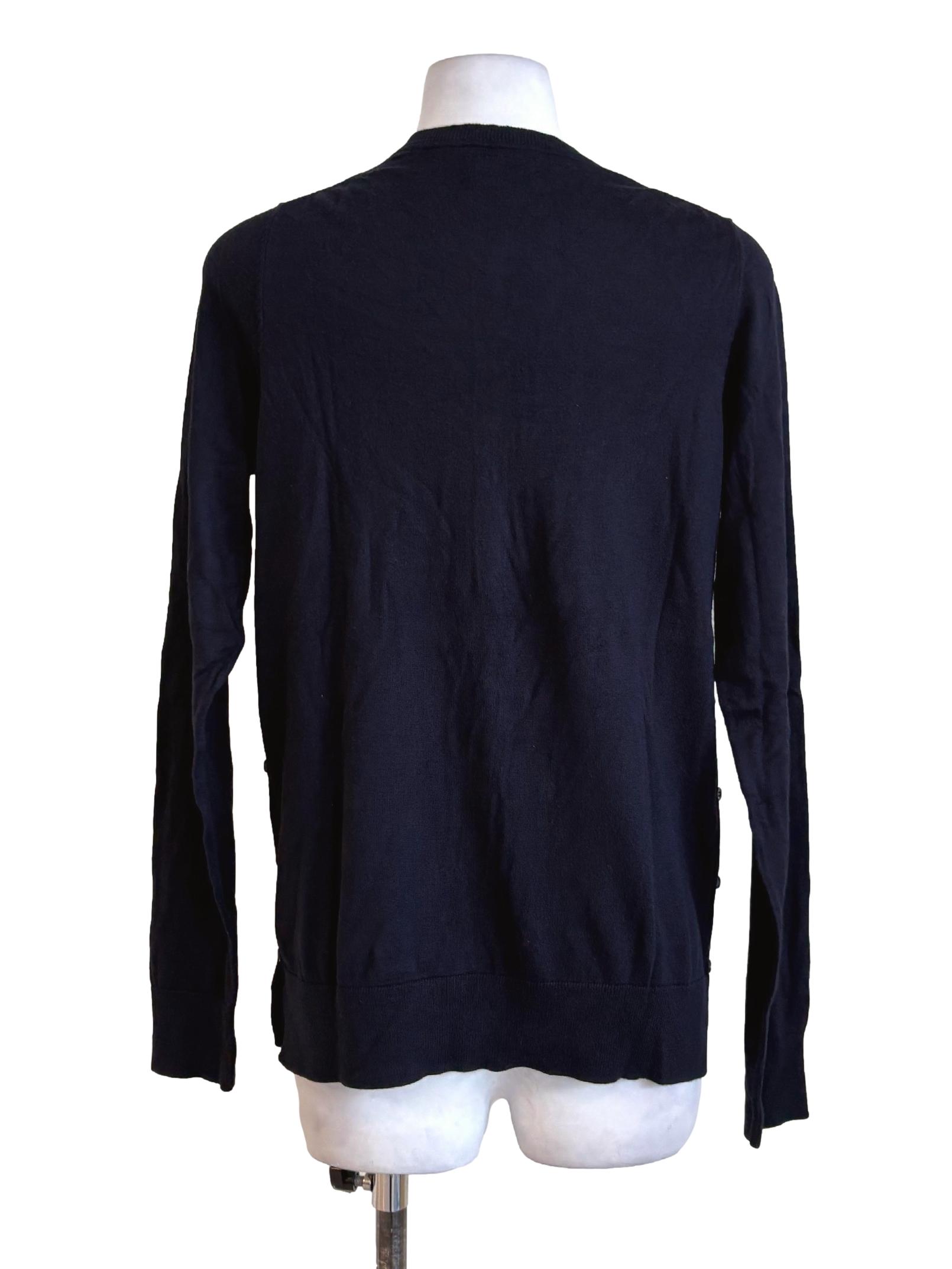 Navy Blue Knitted Cardigan