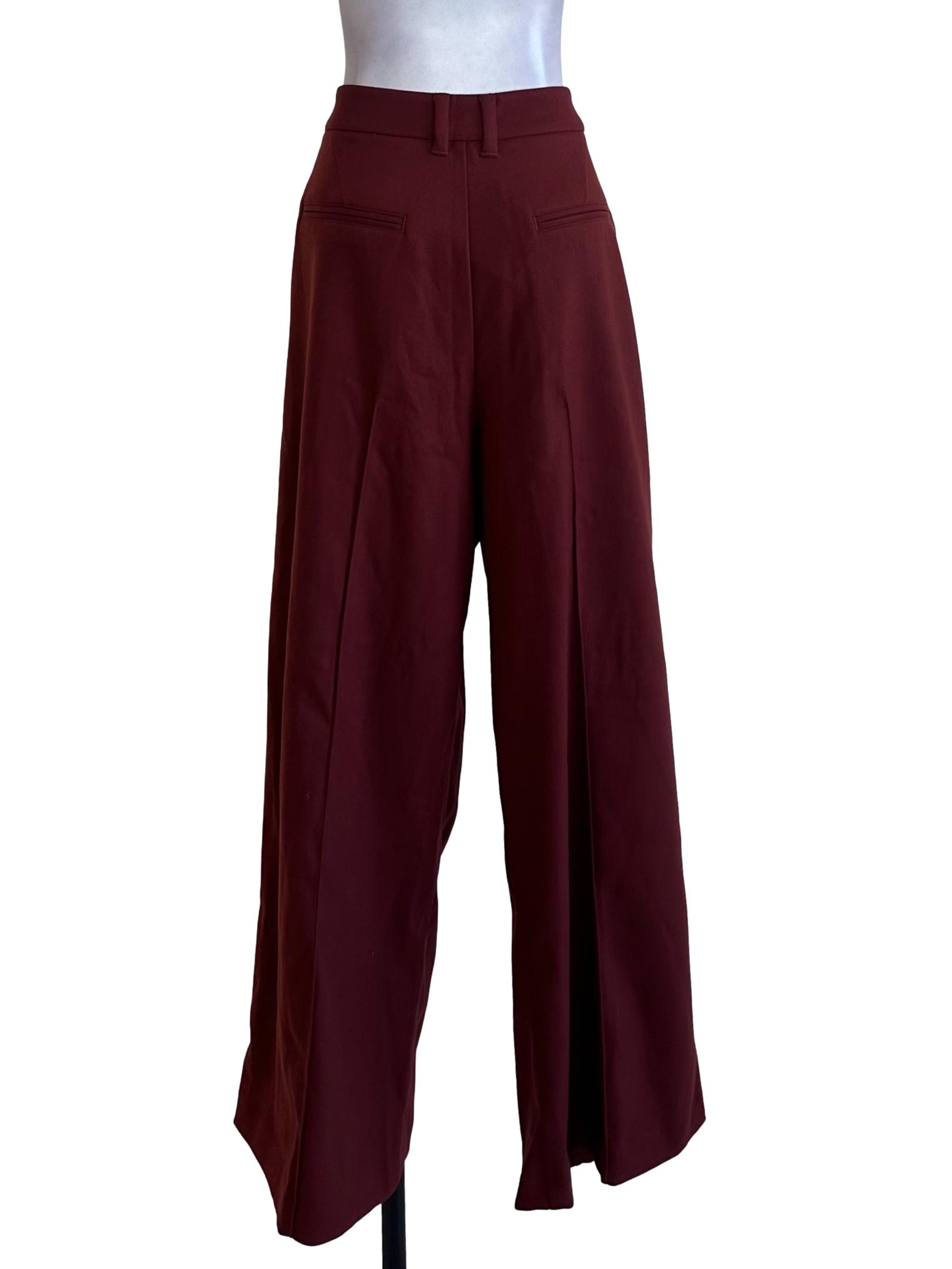 Coral Red Formal Long Pants