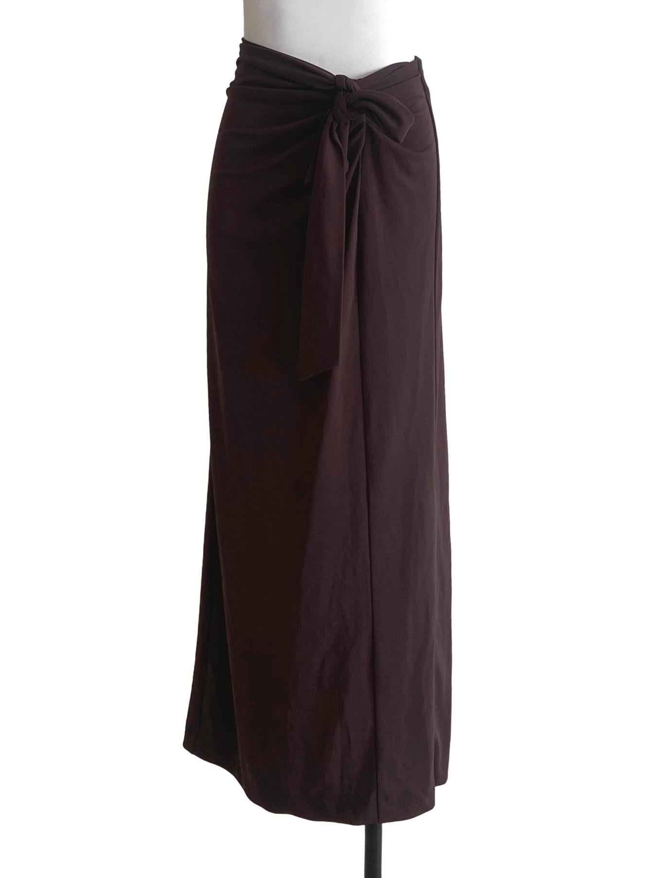 Walnut Brown Slit Skirt