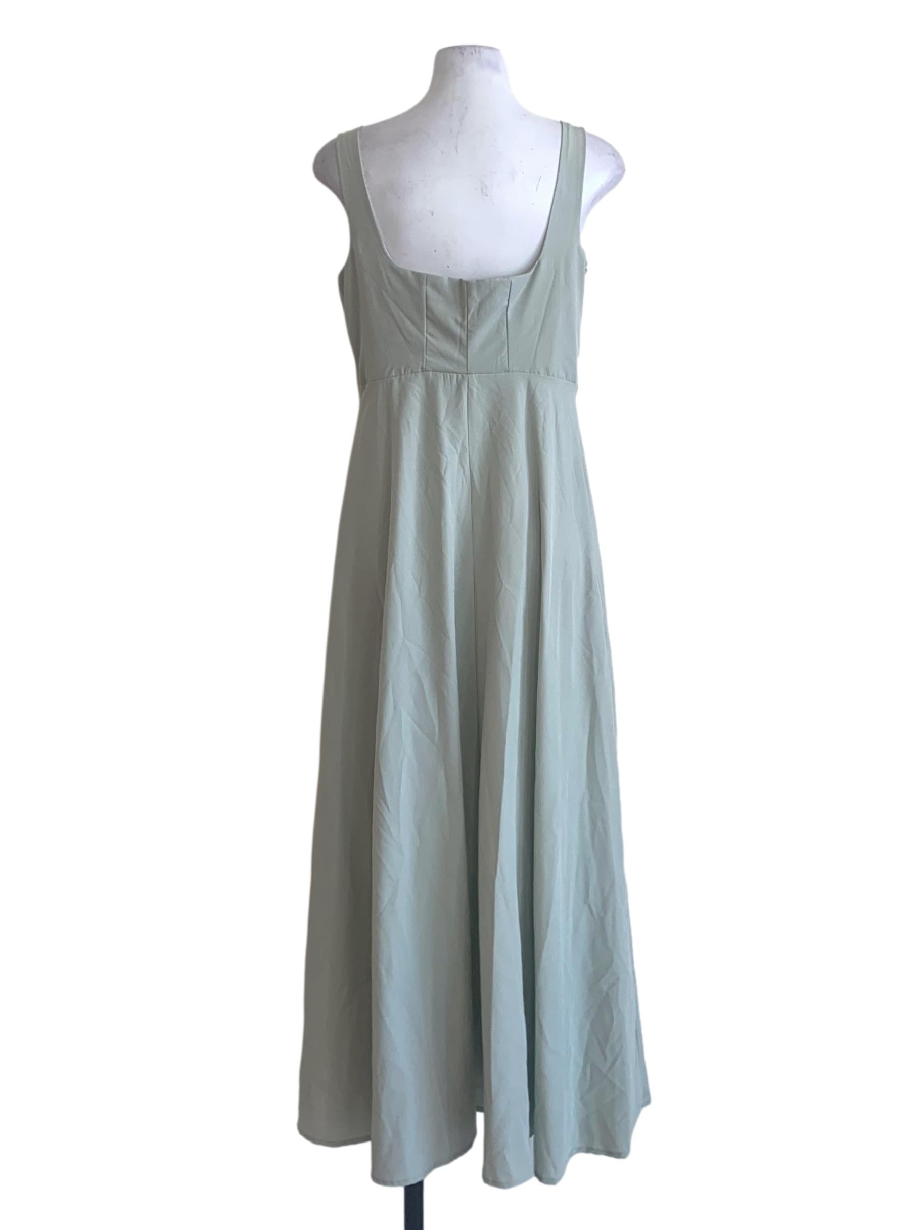 Sage Green A Line Dress