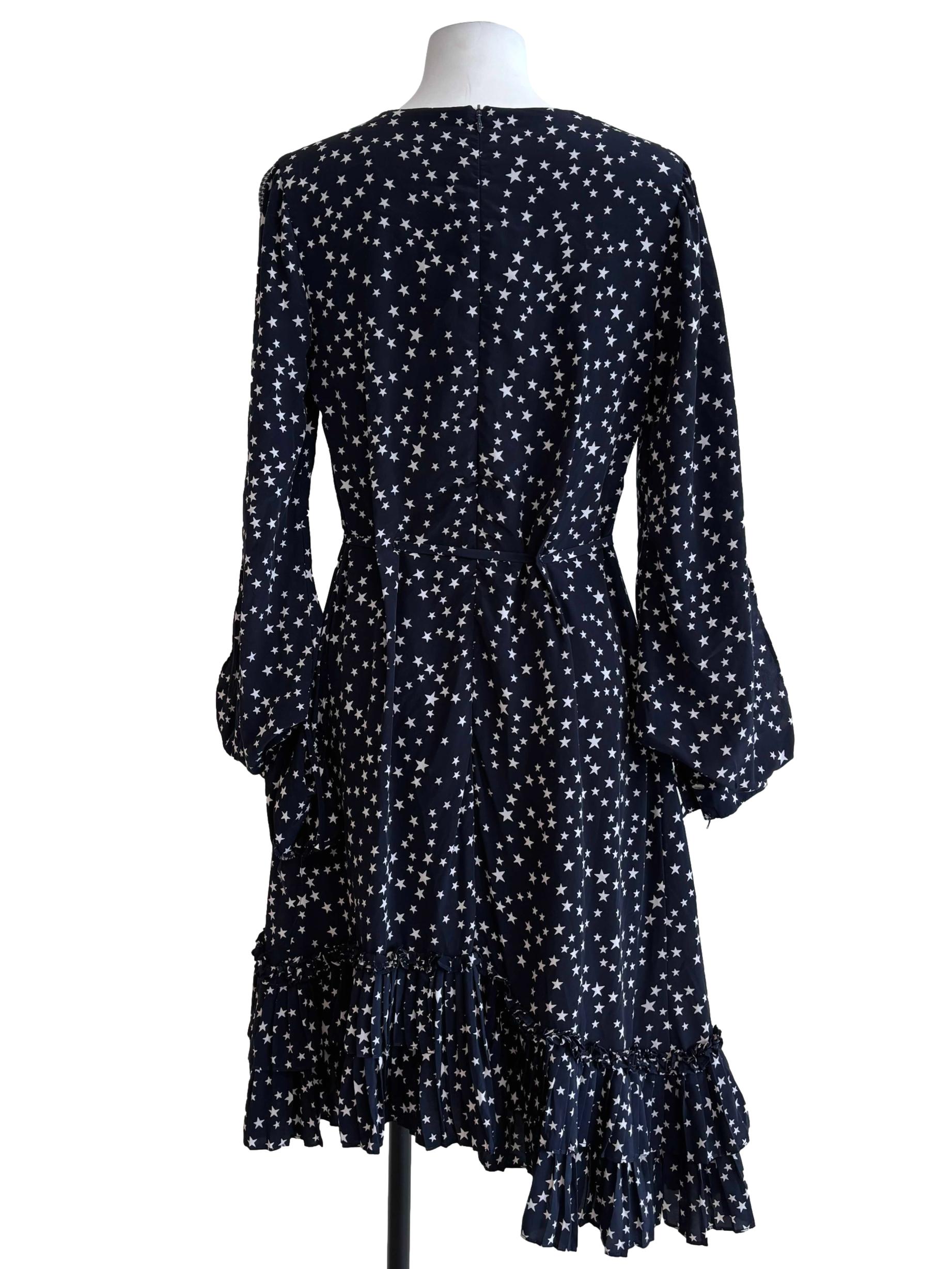 Midnight Blue Starry A-Line Dress