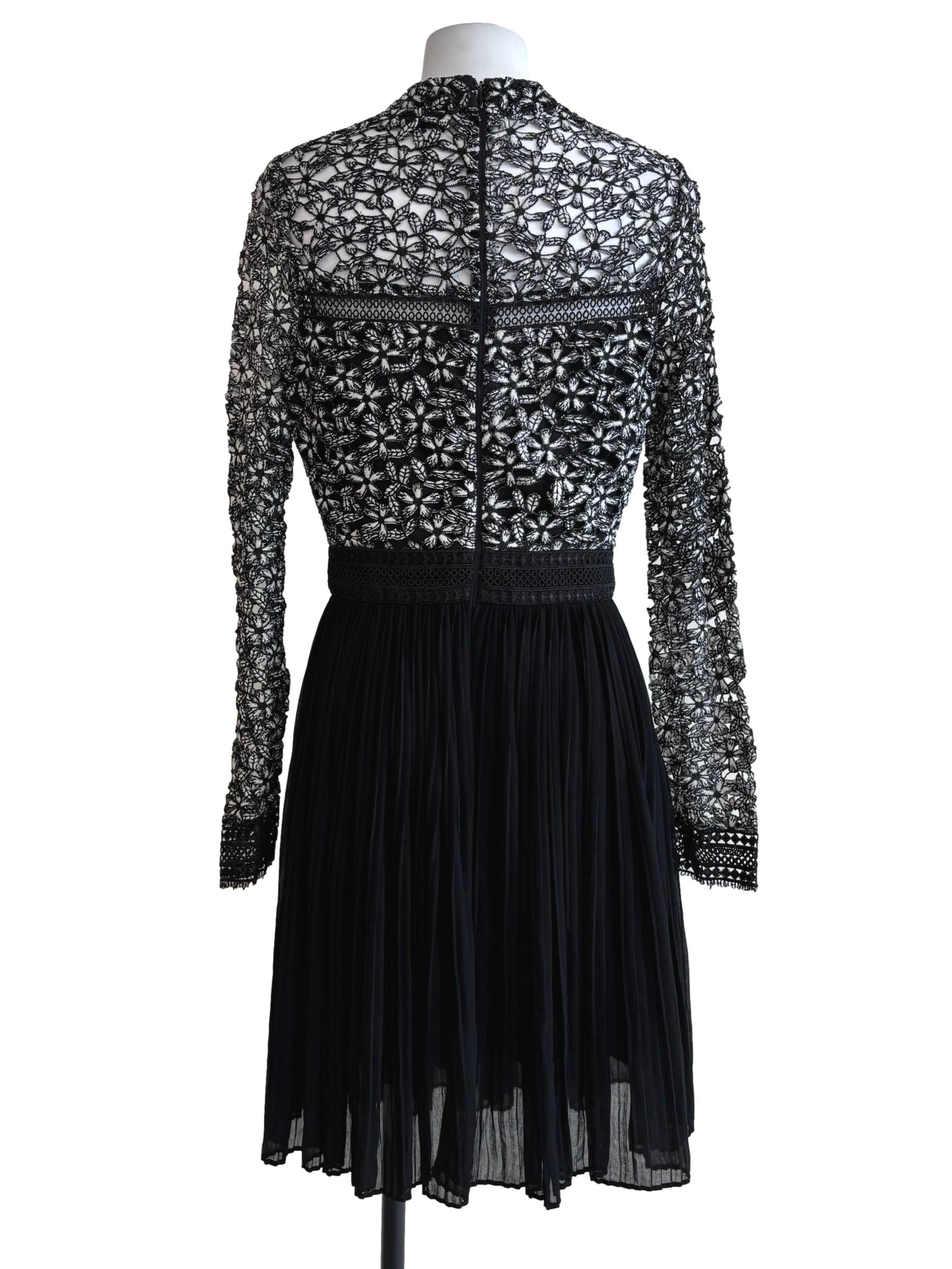 Jade Black Lace Flare Dress