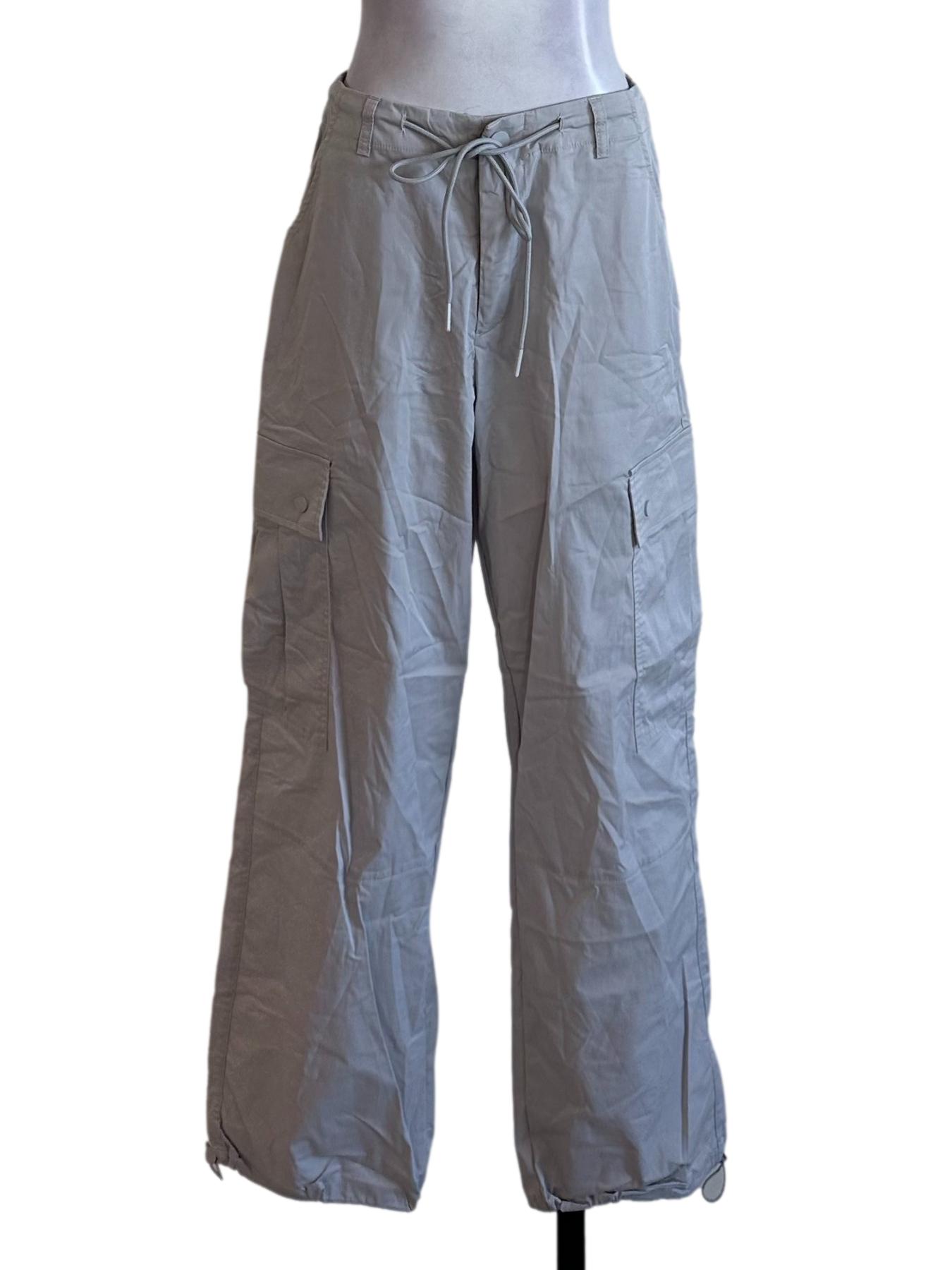 Light Grey Strap Cargo Pants