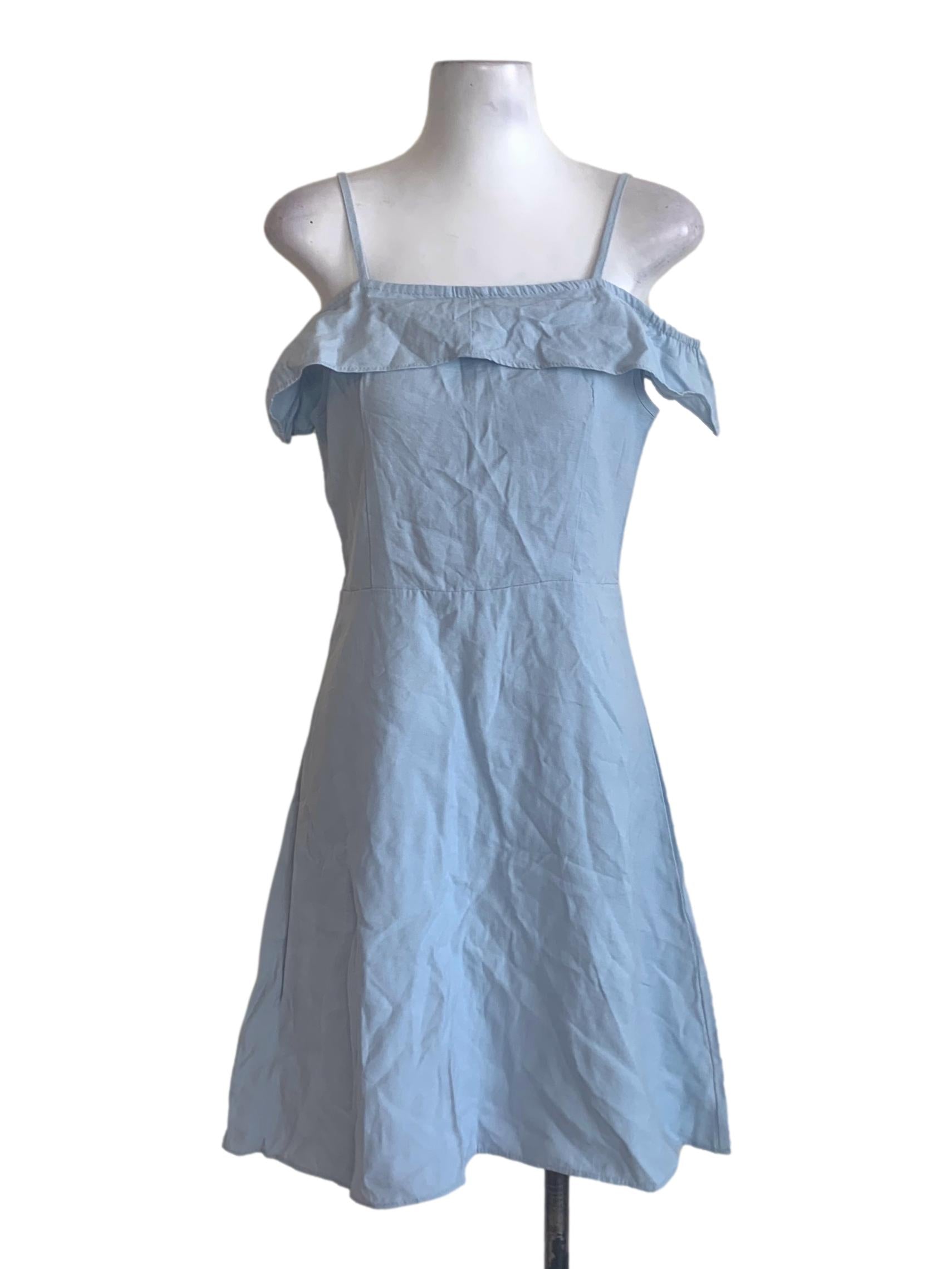 Stone Blue Spaghetti Strap Dress TEM