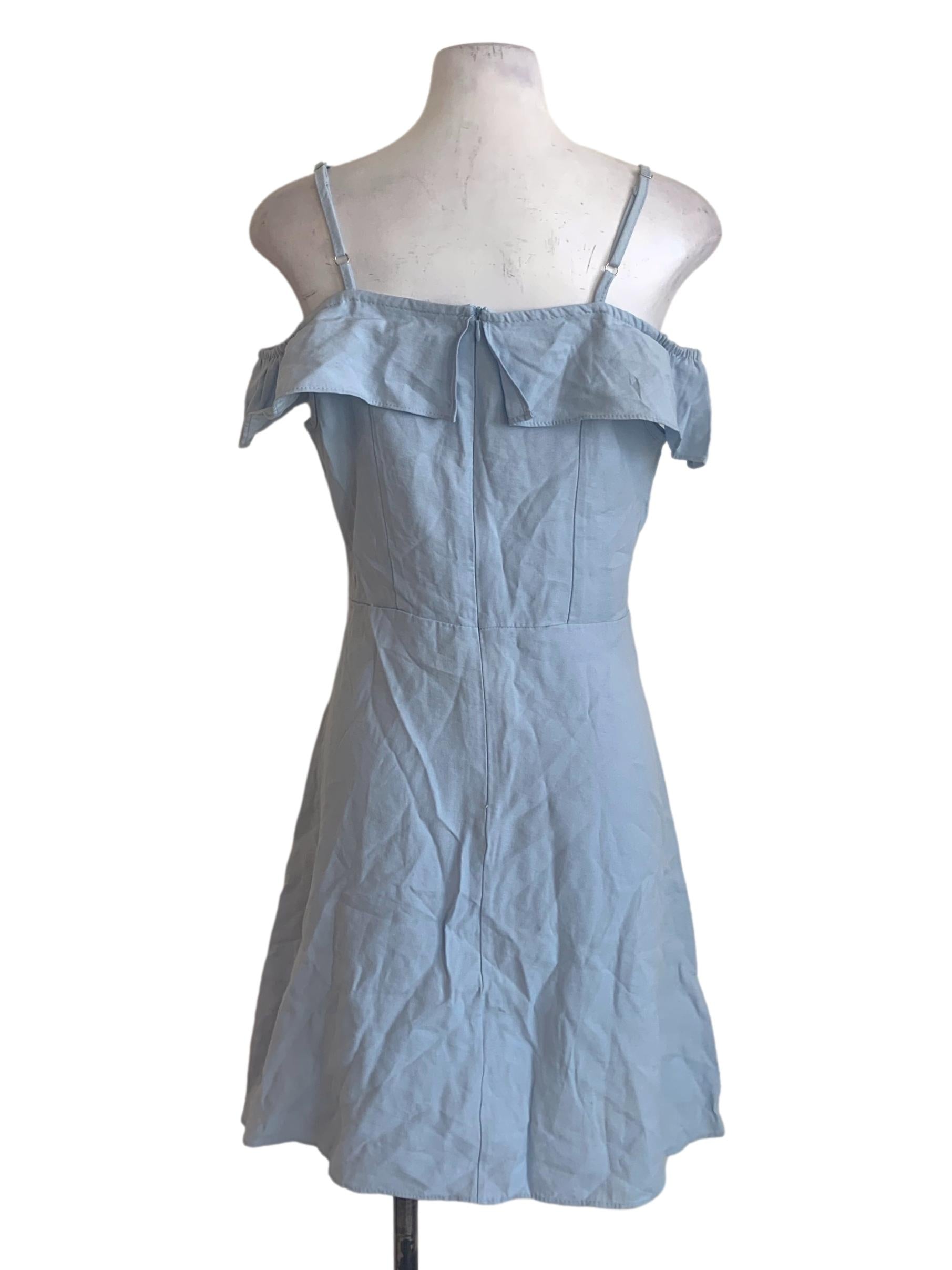 Stone Blue Spaghetti Strap Dress TEM