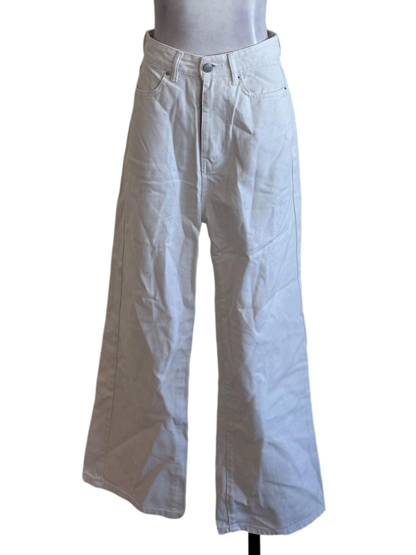 Off White Denim Flare Jeans