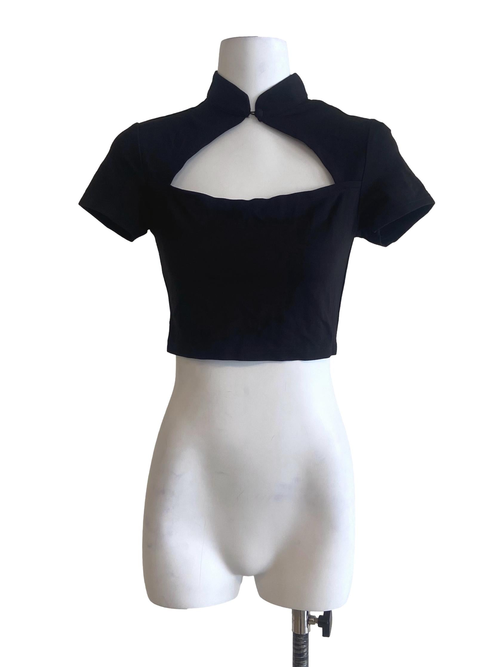 Black Cut-Out Top