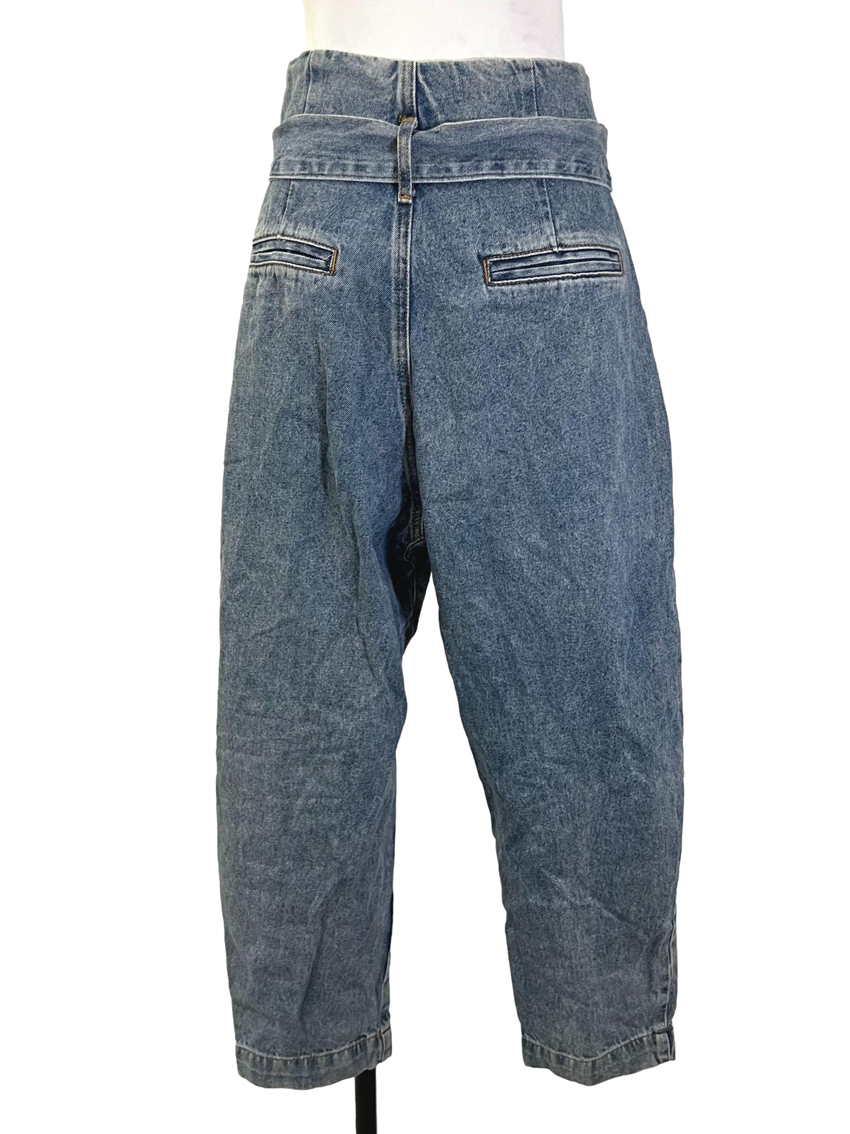 Blue Paperbag Jeans