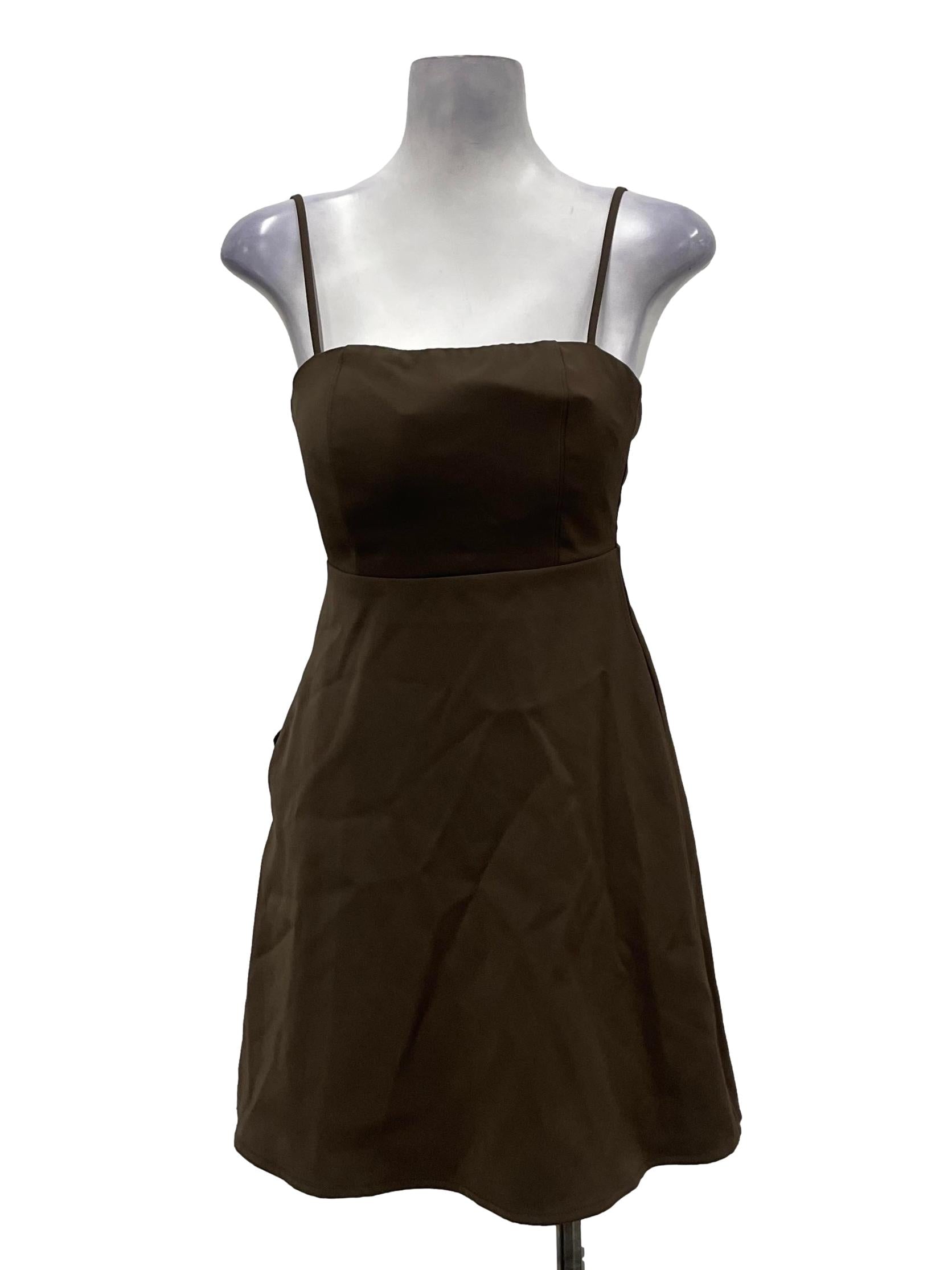 Mocha Brown Padded Dress