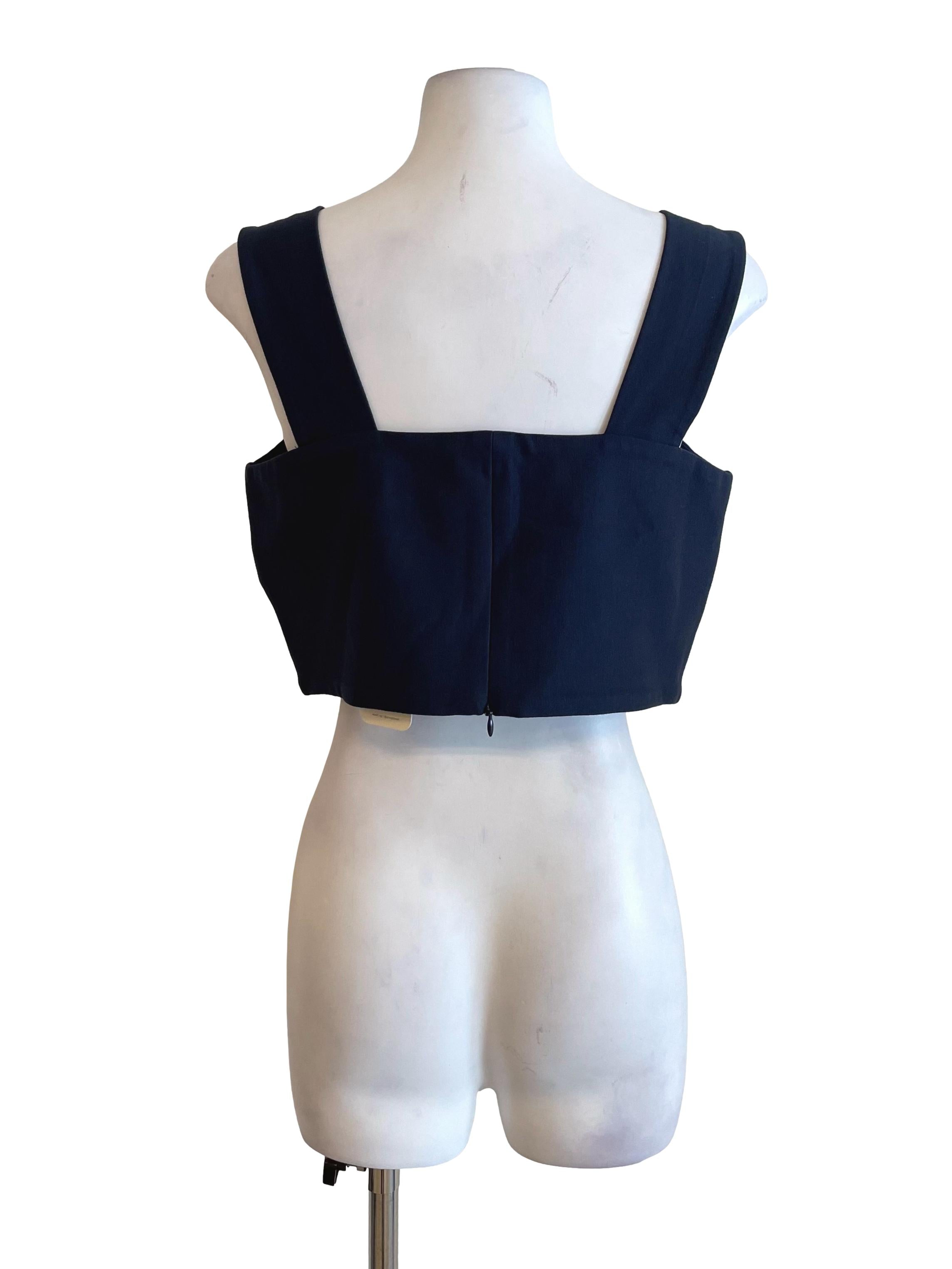 Navy Square Neck Tube Top
