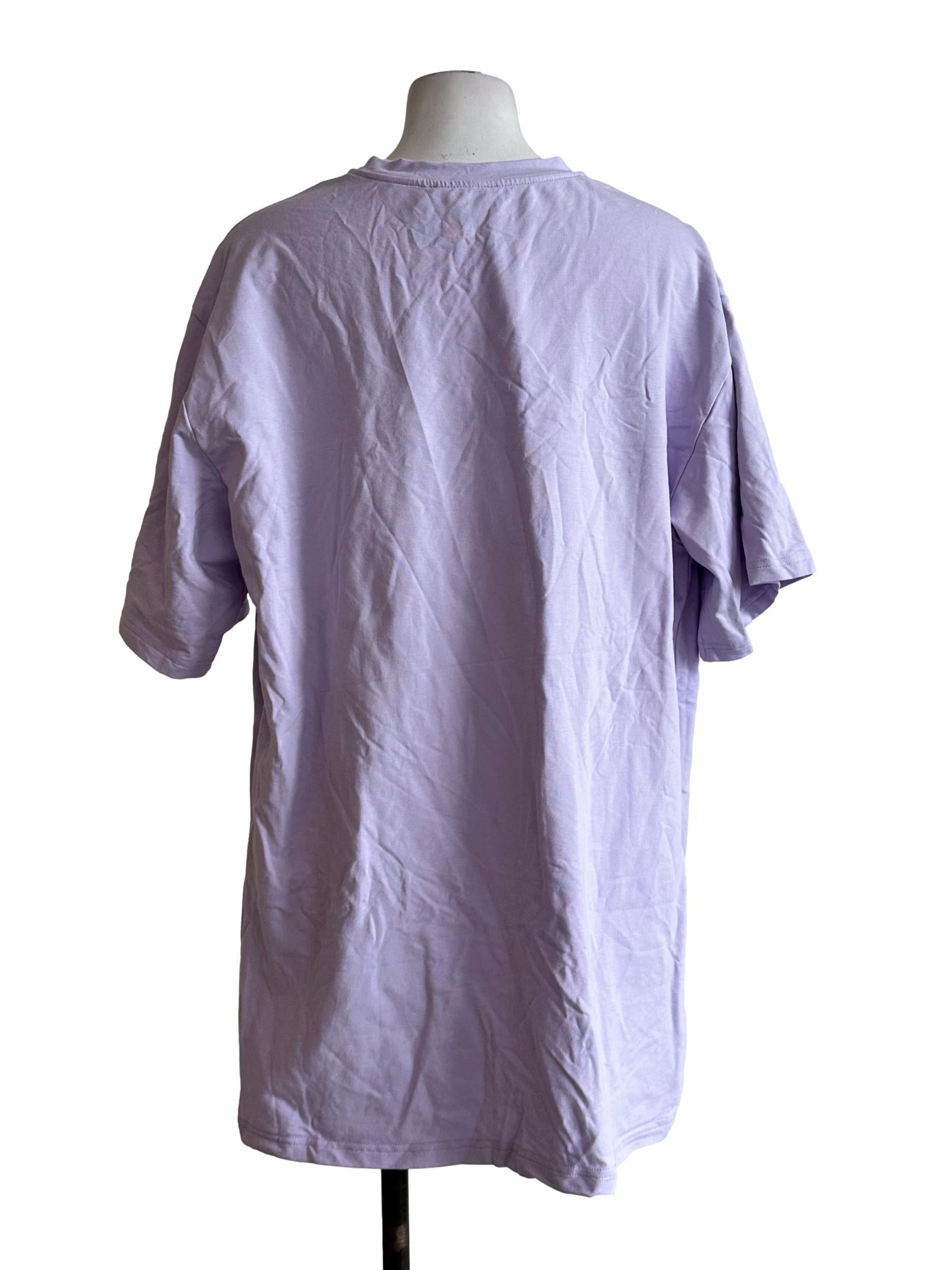 Heather Purple Round Neck Top