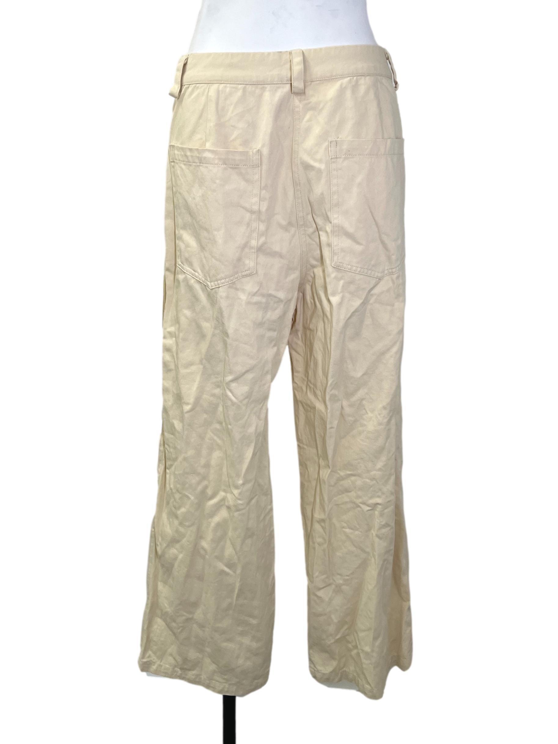 Cream Straight Cut Trousers TTR
