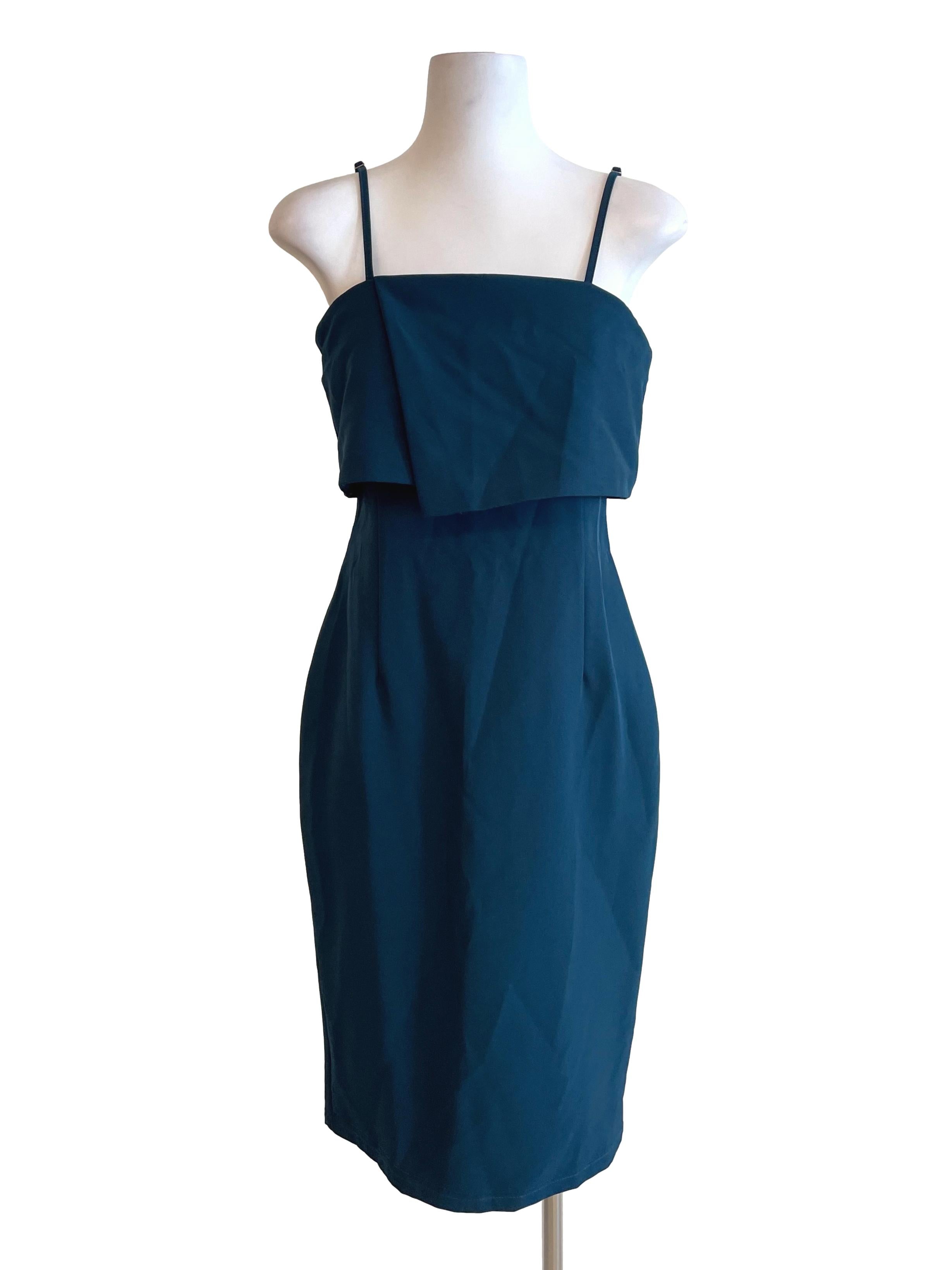 Peacock Overlay Sheath Dress