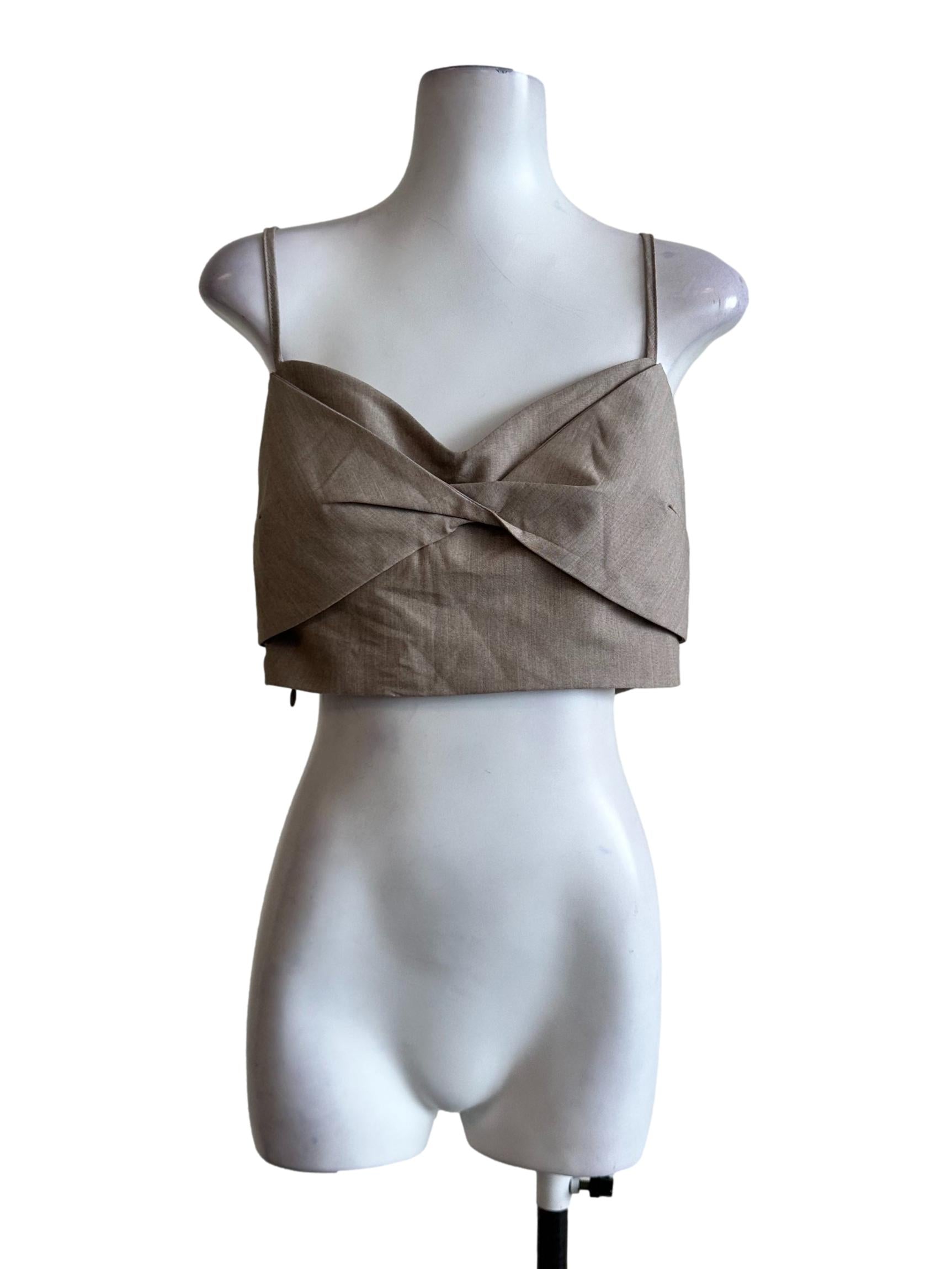 Tortilla Brown Padded Sleeveless Top