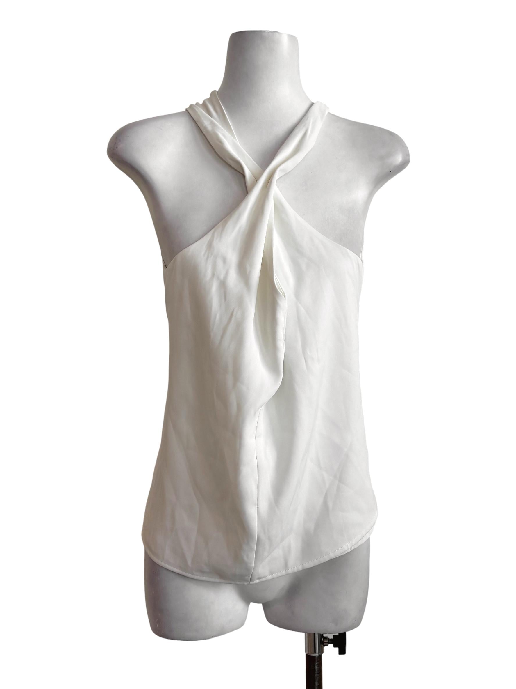 White Cross Halter Top LB