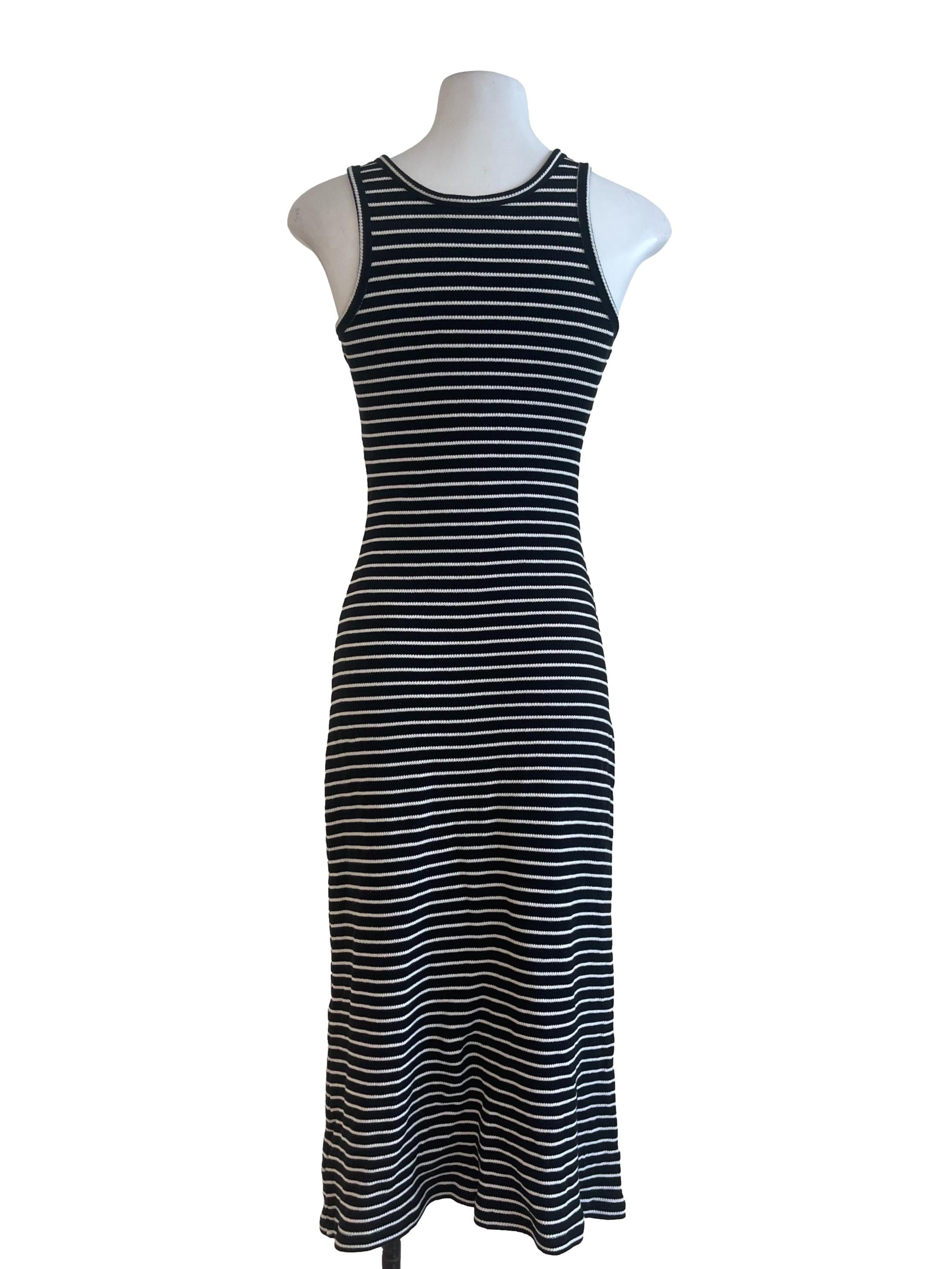 Black Stripes Maxi Dress