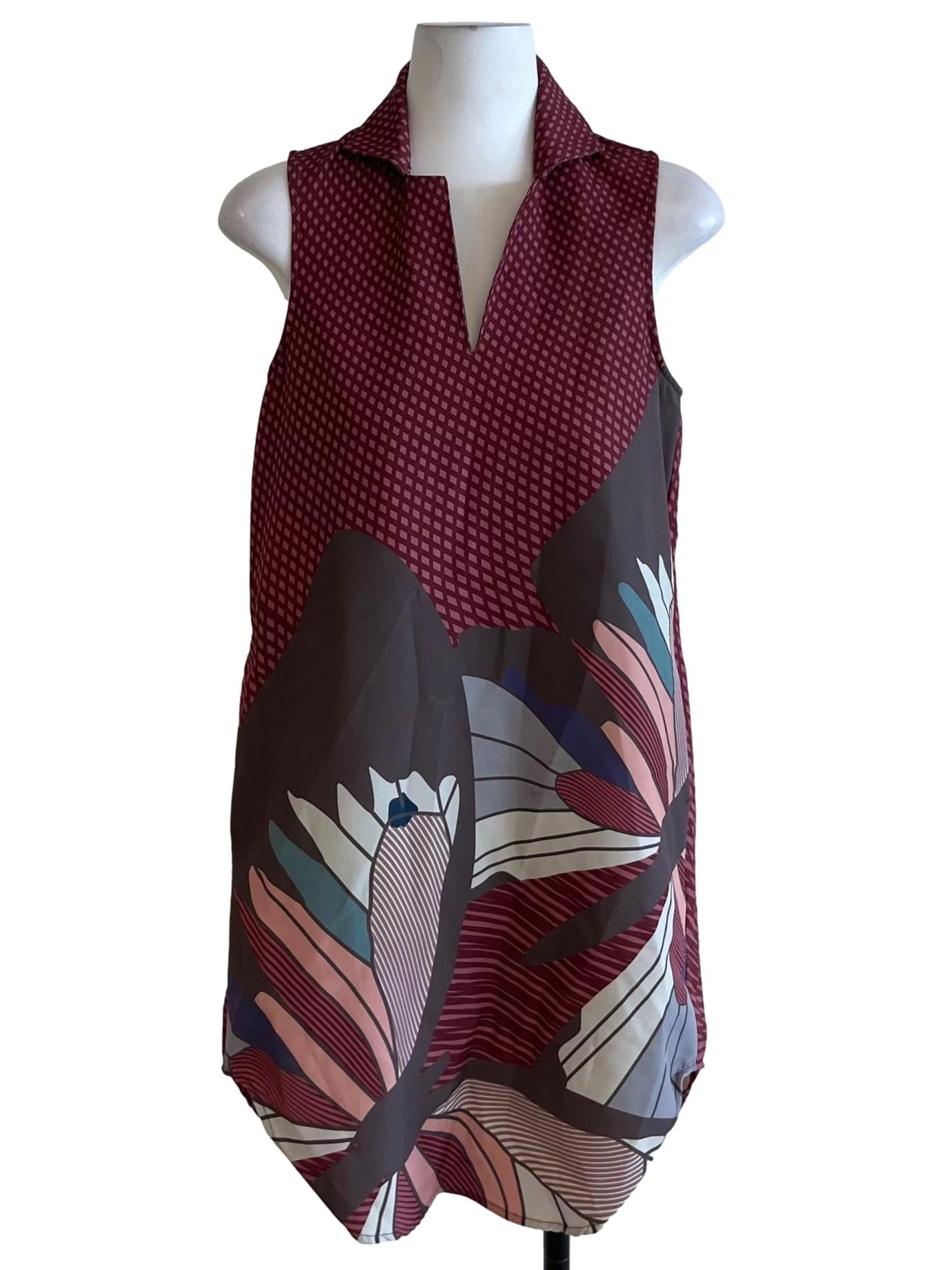 Jam Purple Wing Collar Shift Dress
