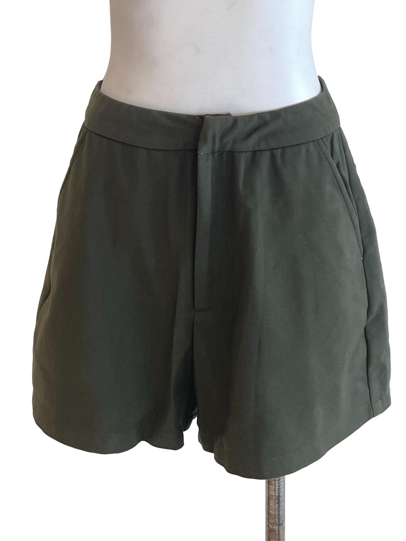 Crocodile Green Basic Shorts