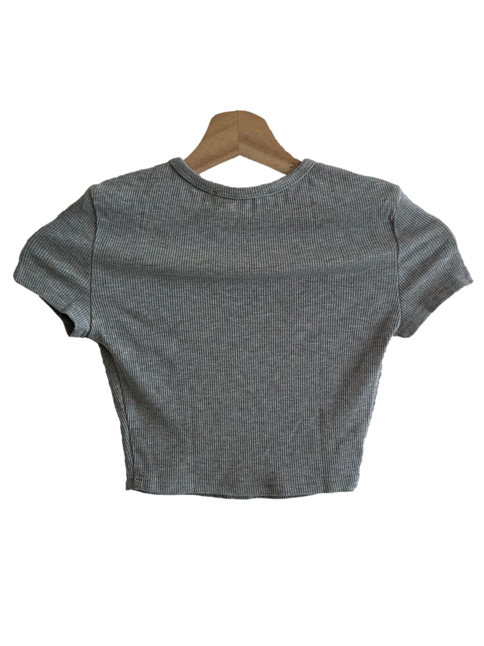 Grey Fitted Top