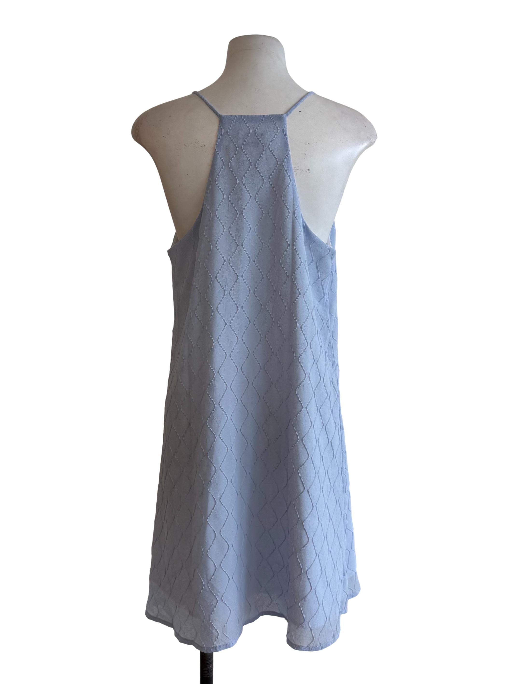 Cool Blue Textured Cami Dress