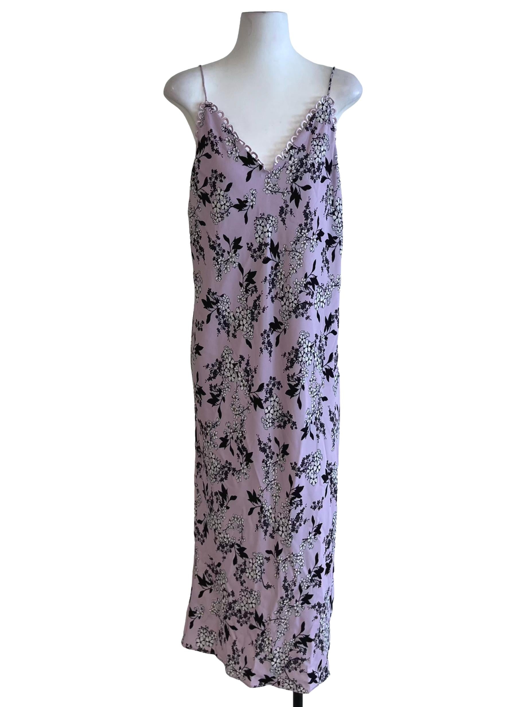 Lilac Purple Floral Sheath Dress