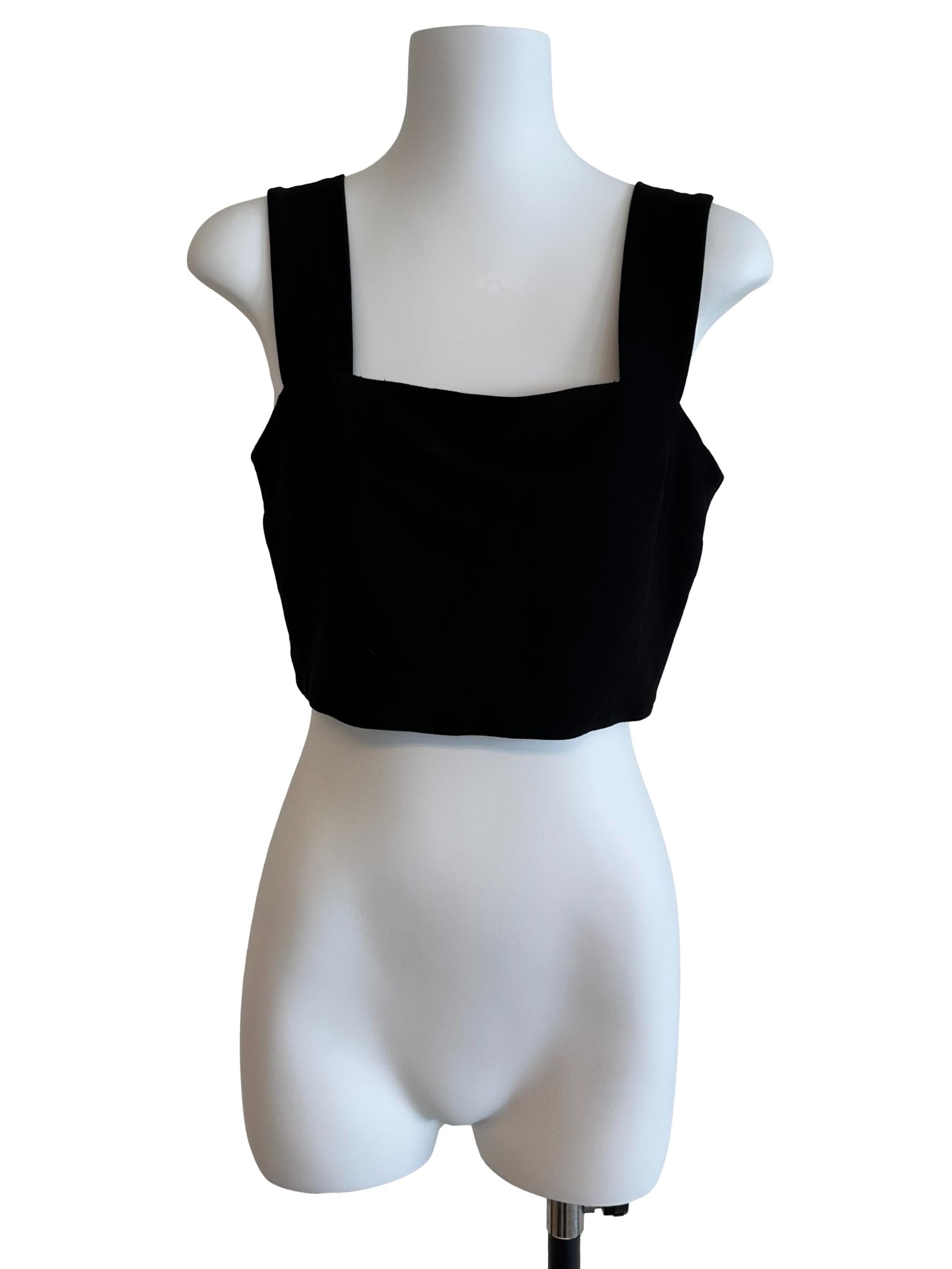 Raven Black Square Neck Casual Top