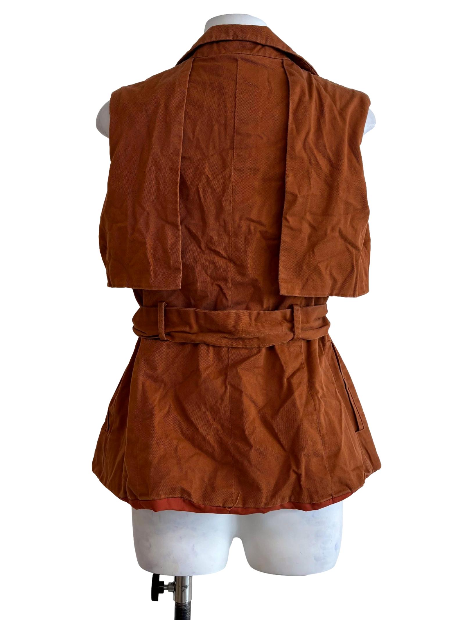 Caramel Brown Buttoned Vest