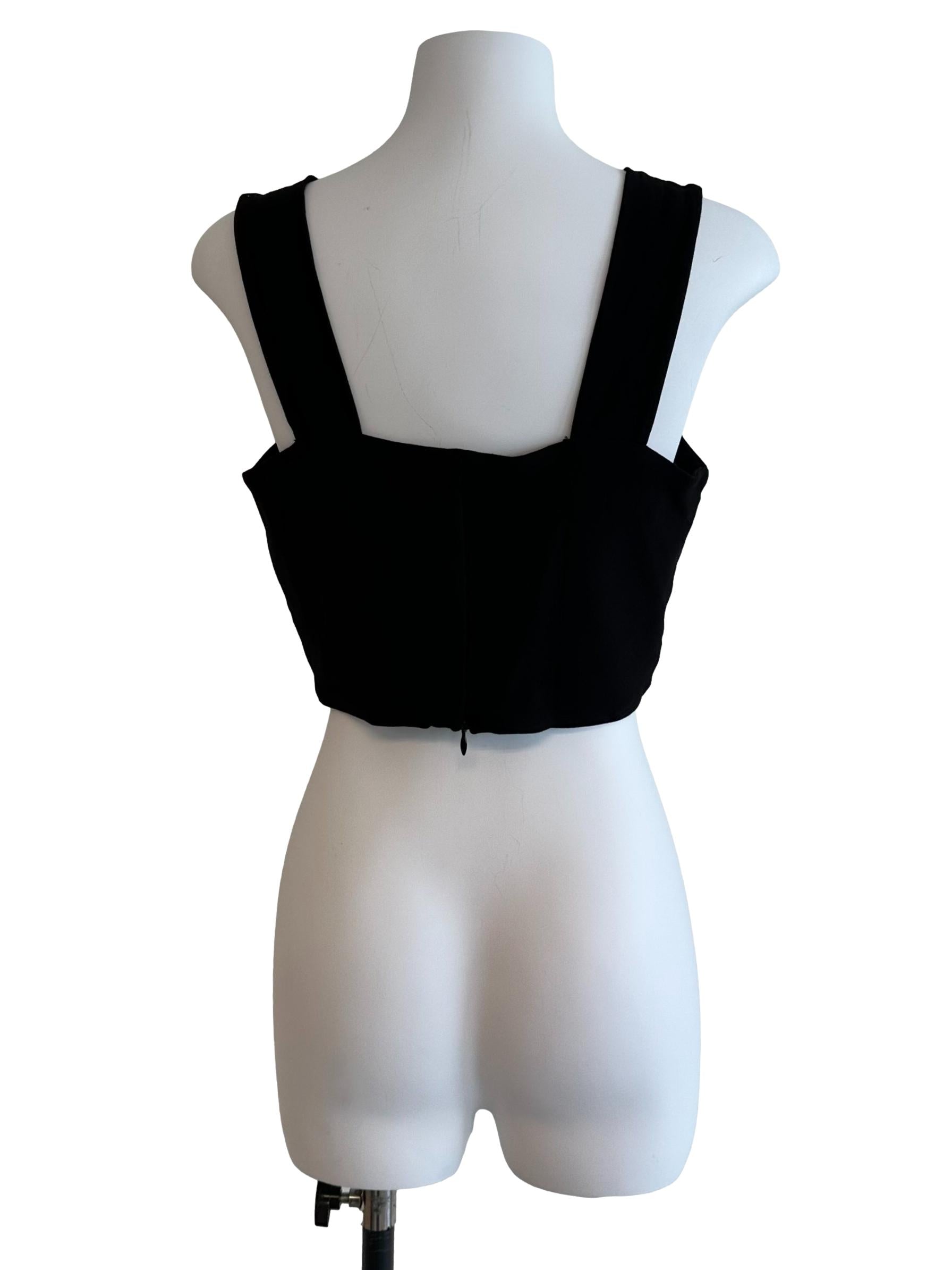 Raven Black Square Neck Casual Top