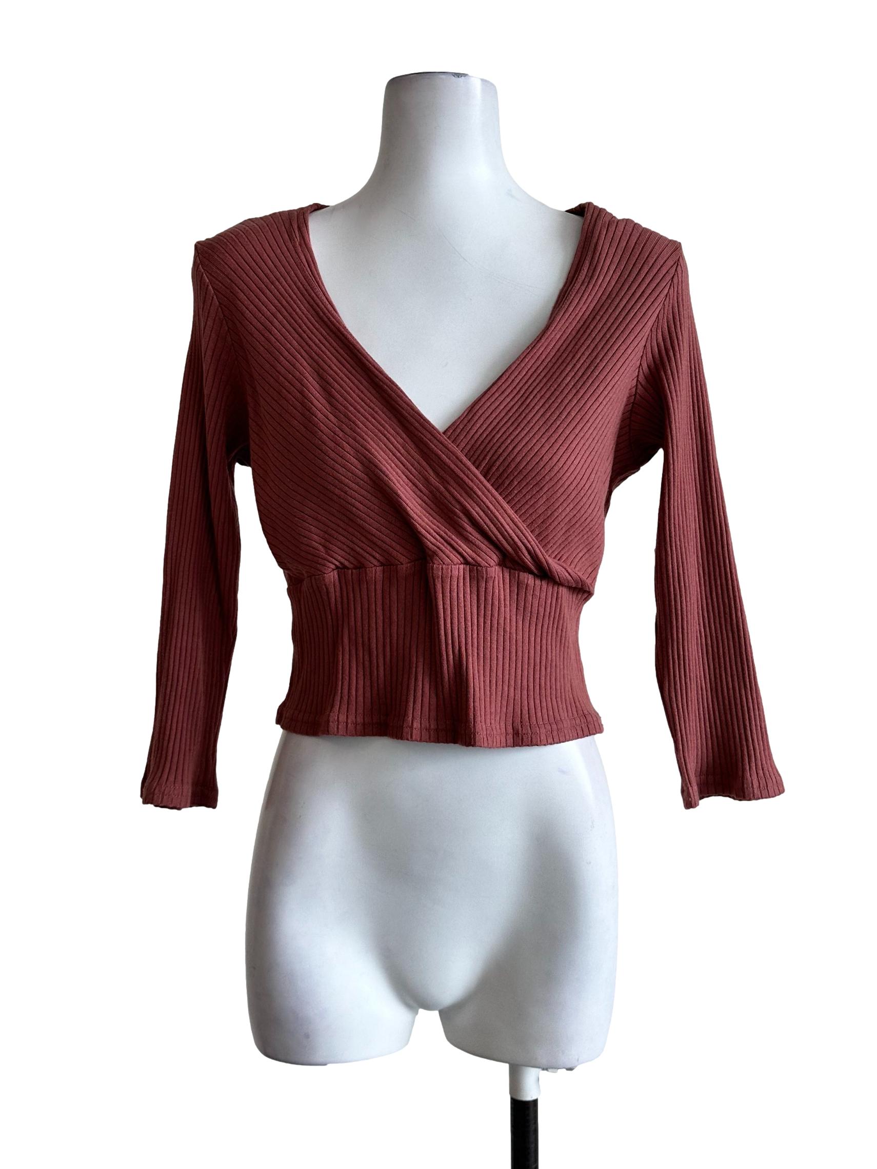 Strawberry Pink Pleated V Neckline Top