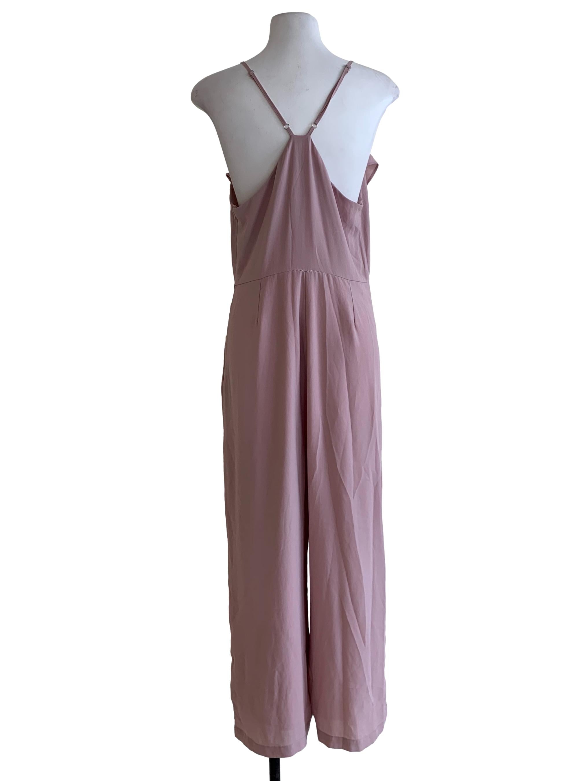 Blush Pink V-Neck Jumpsuit