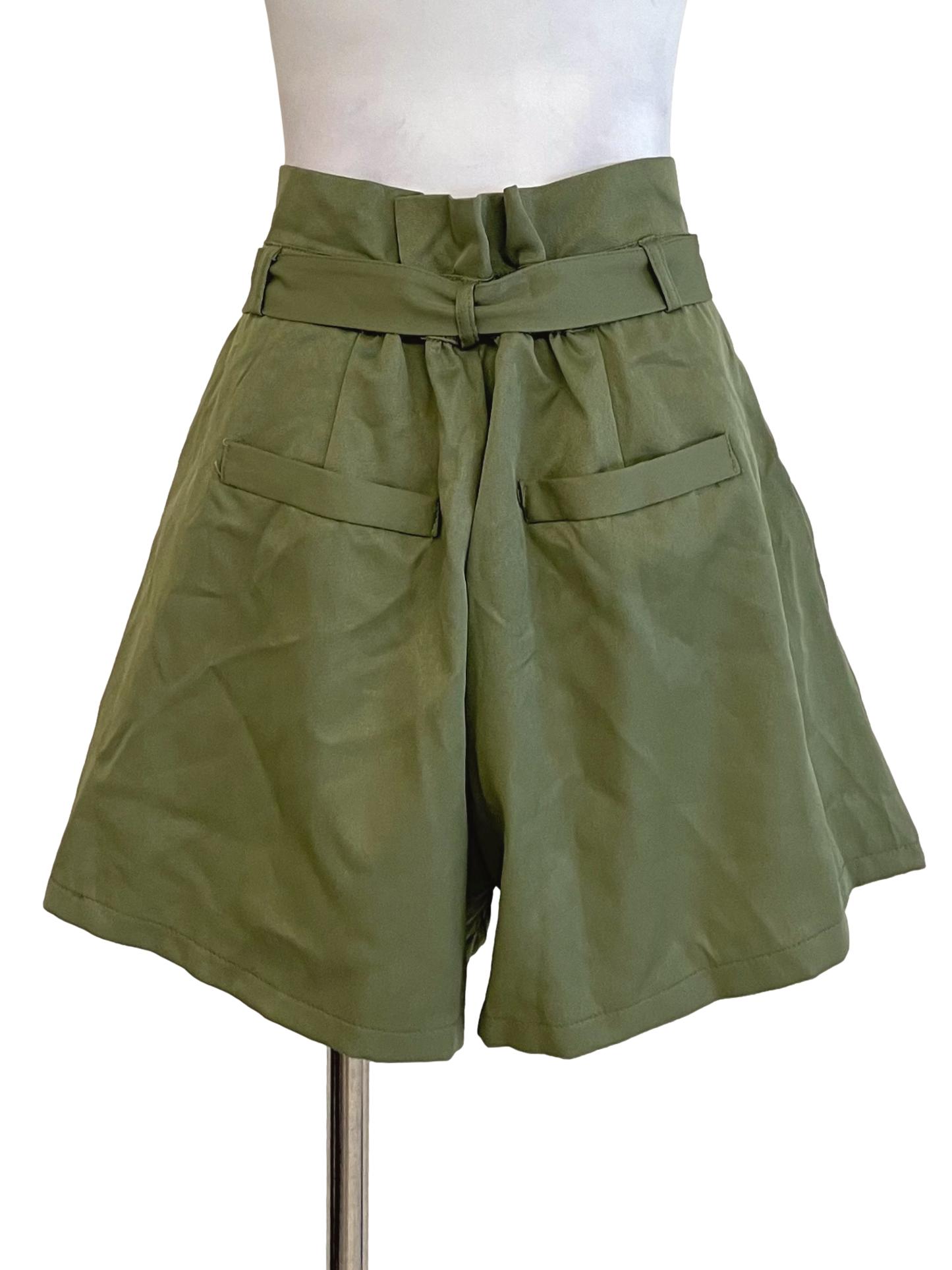 Pear Pleated A-Line Shorts