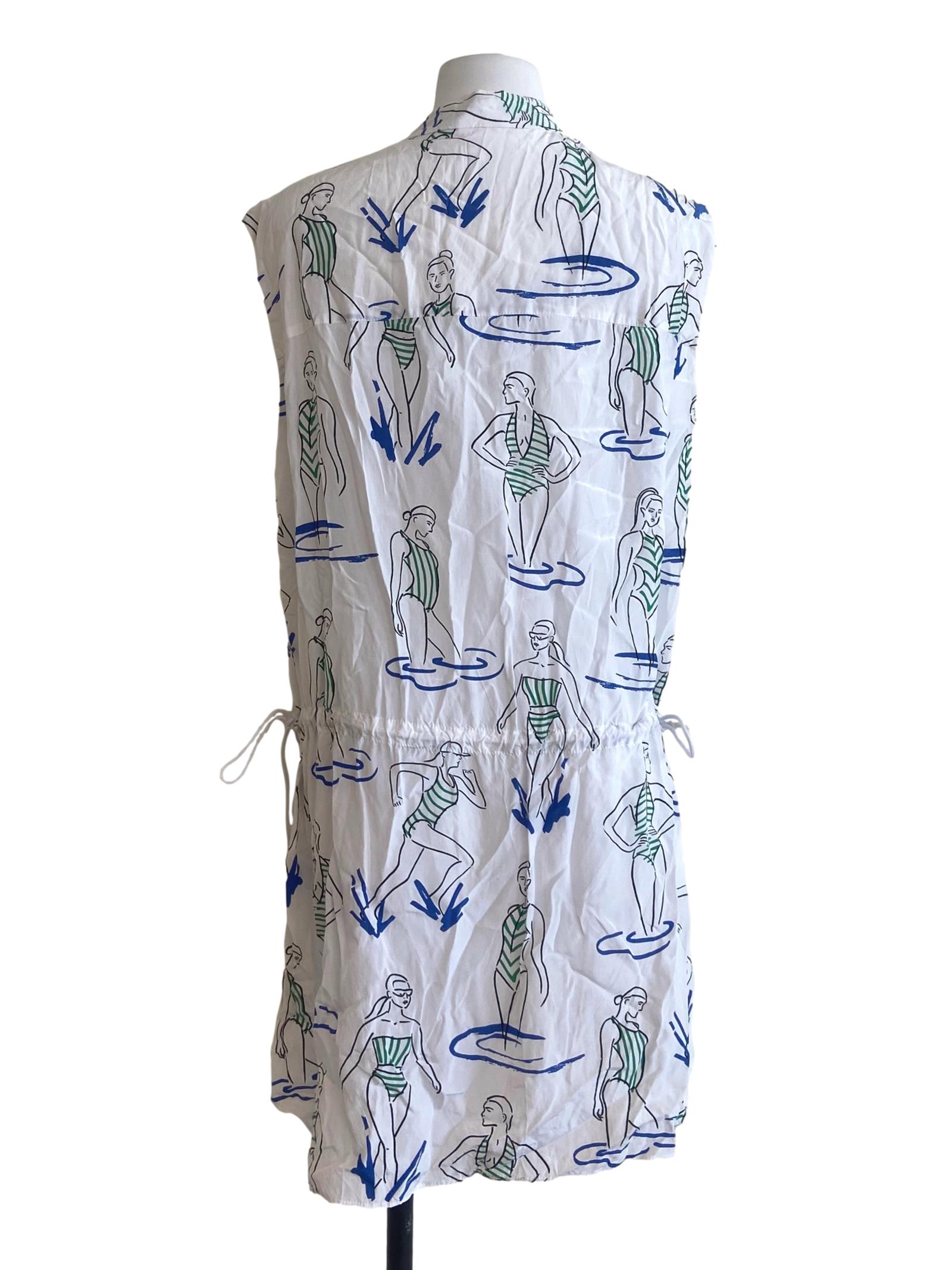 White Pegged Shift Dress
