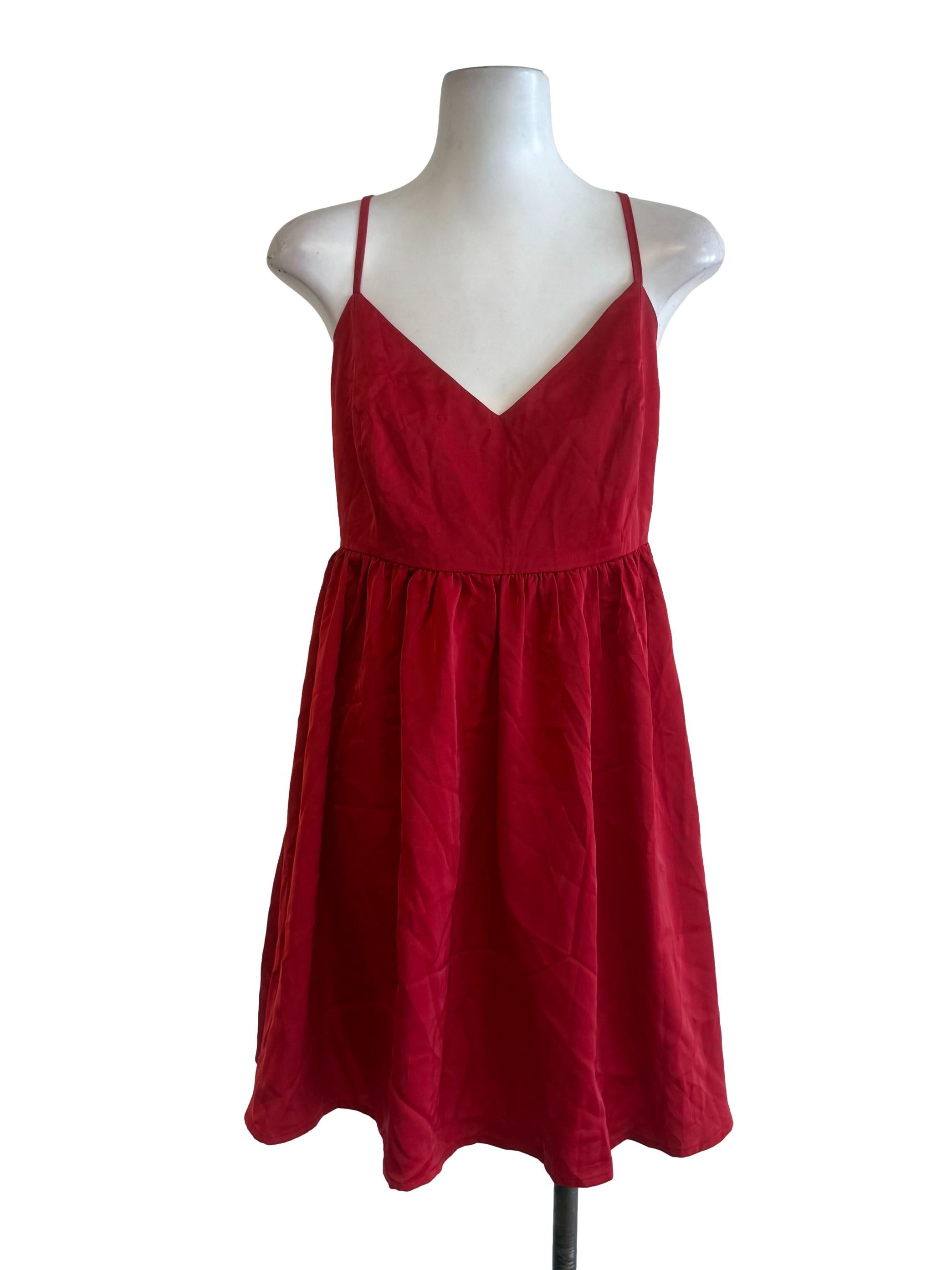 Apple Red Bouffant Jumper Dress