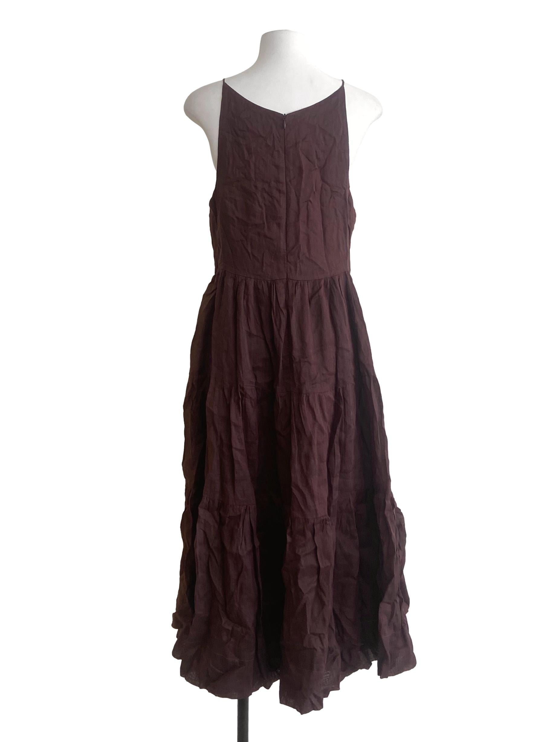 Cinnamon Brown Layered Dress CM