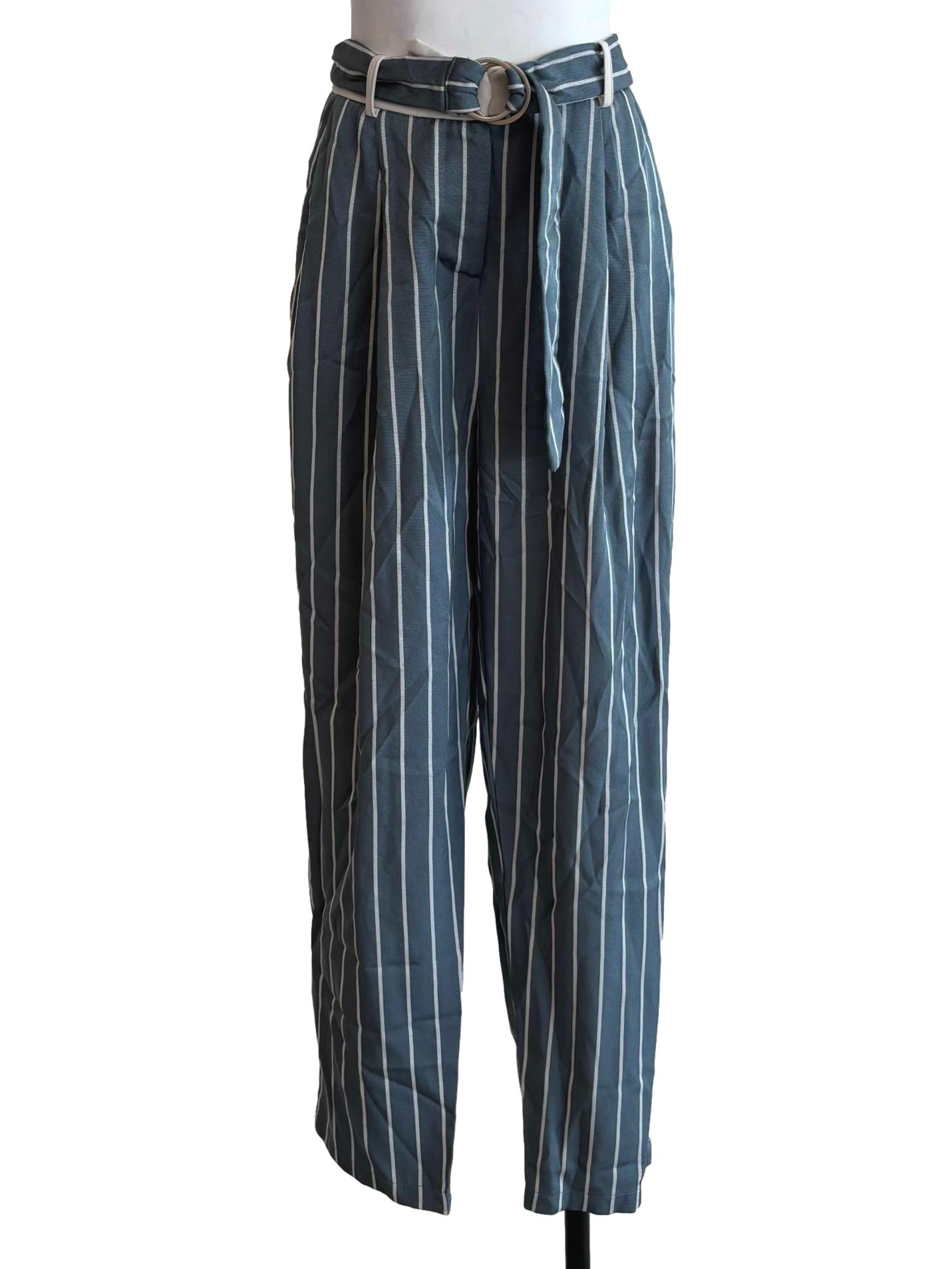 Ocean Blue Striped Pants