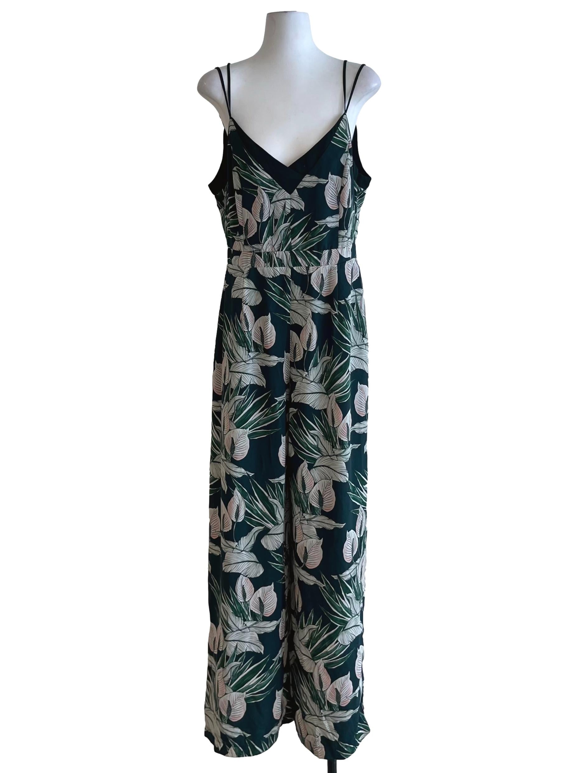 Basil Green Floral Jumpsuit