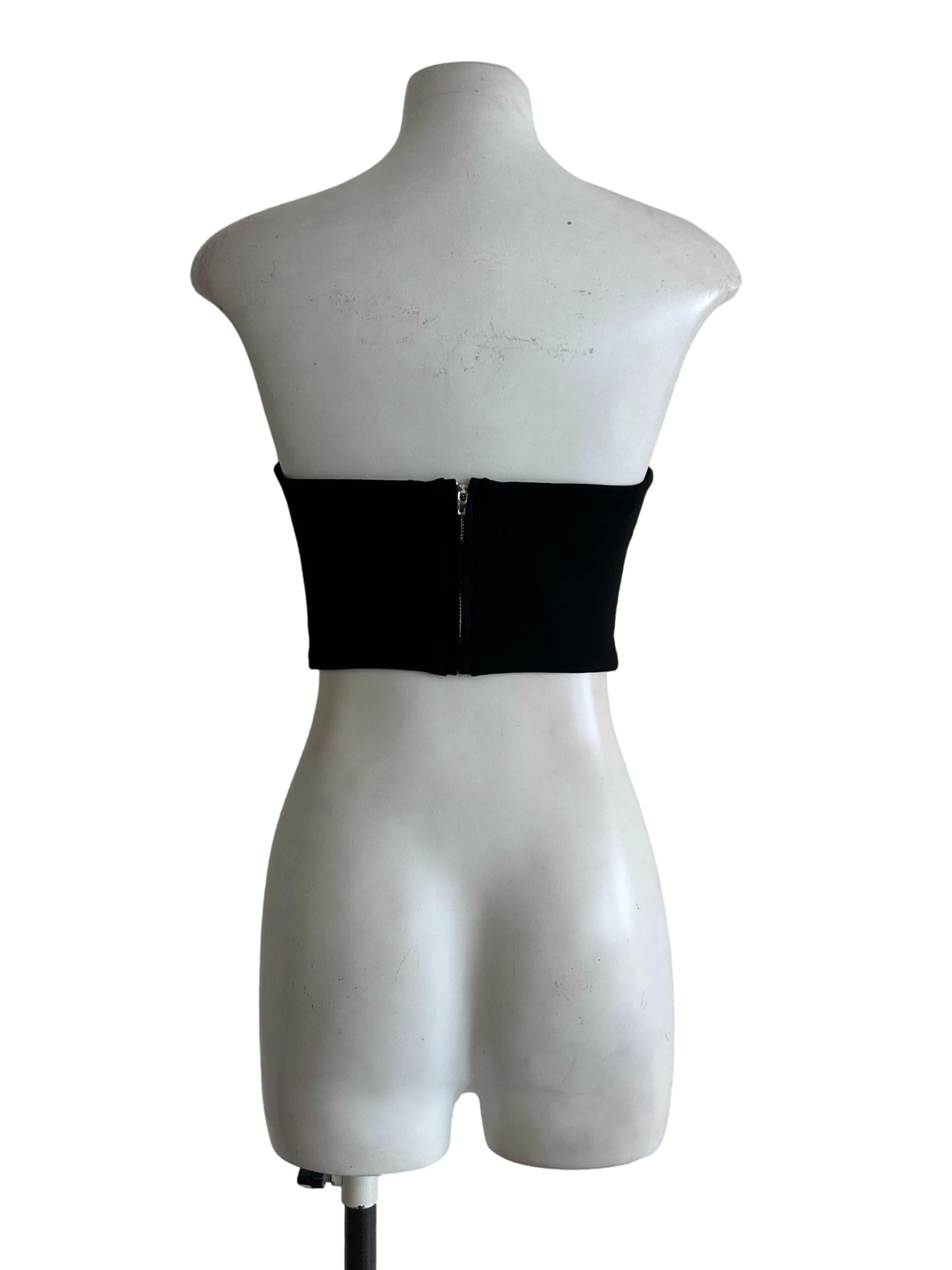 Black Corset Crop Top