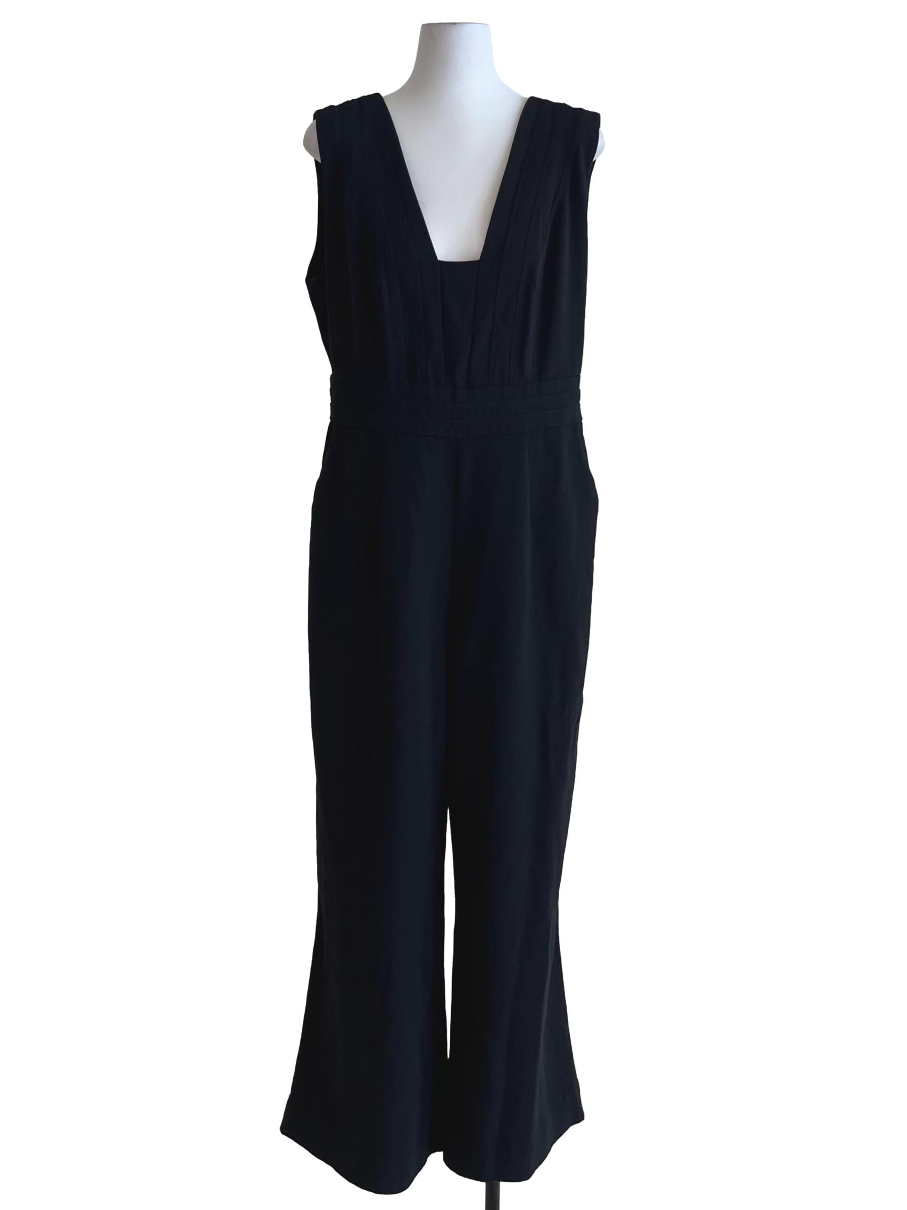 Black V-Neckline Jumpsuit
