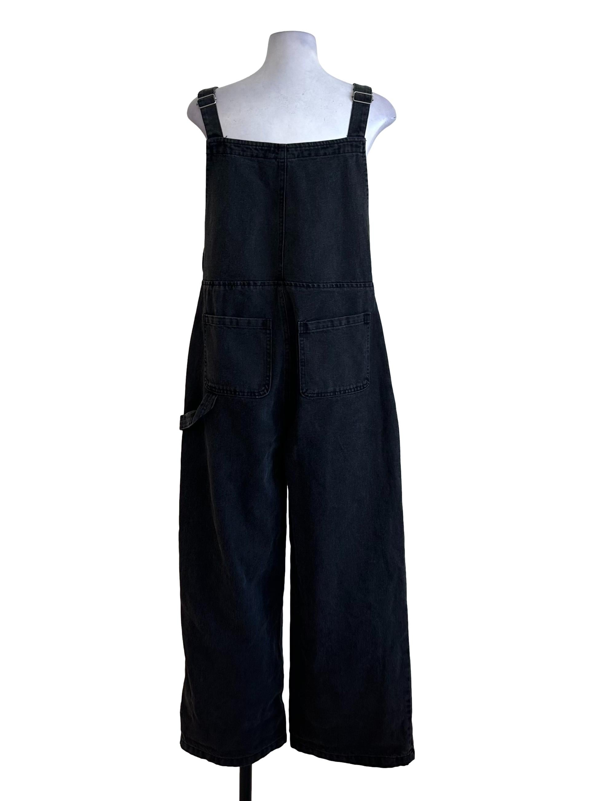 Charcoal Black Denim Jumpsuit