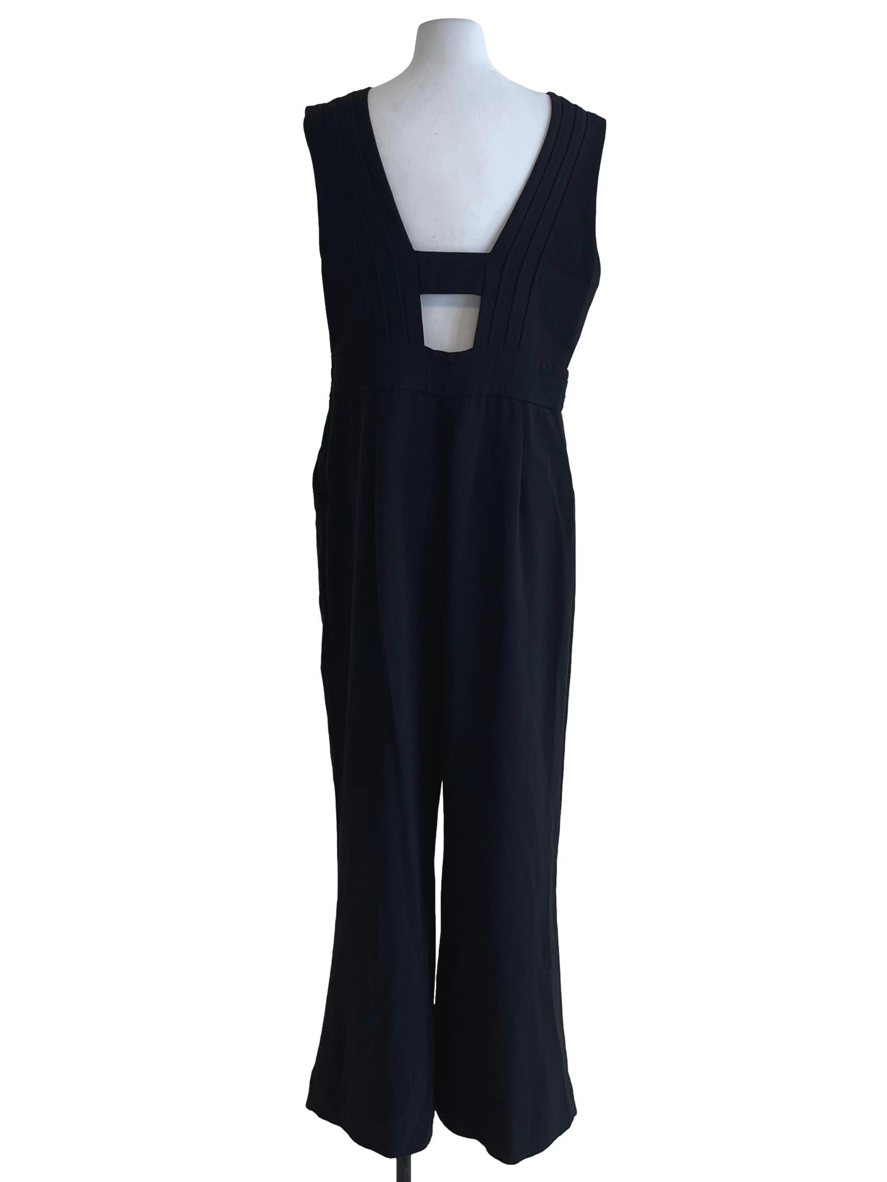 Black V-Neckline Jumpsuit