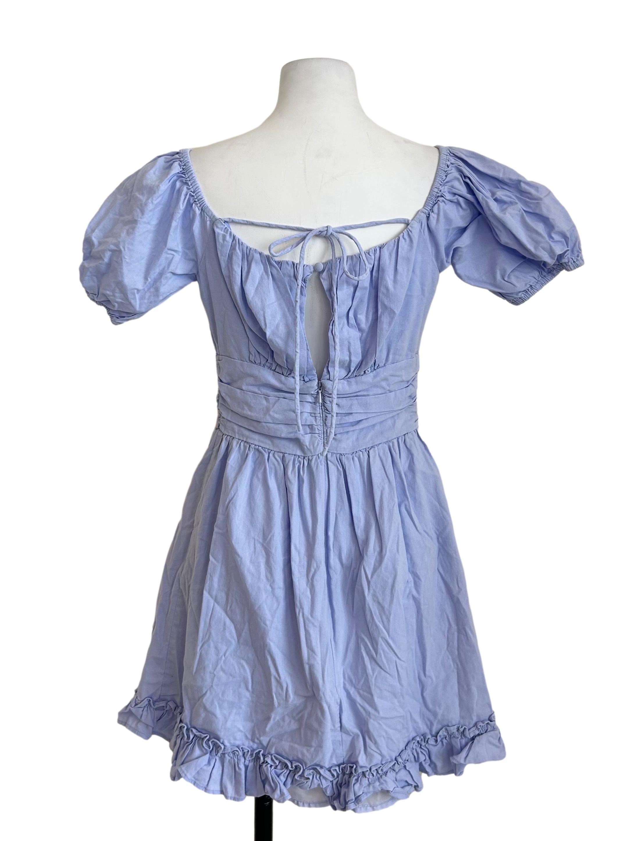 Periwinkle Blue Puff Sleeve Dress