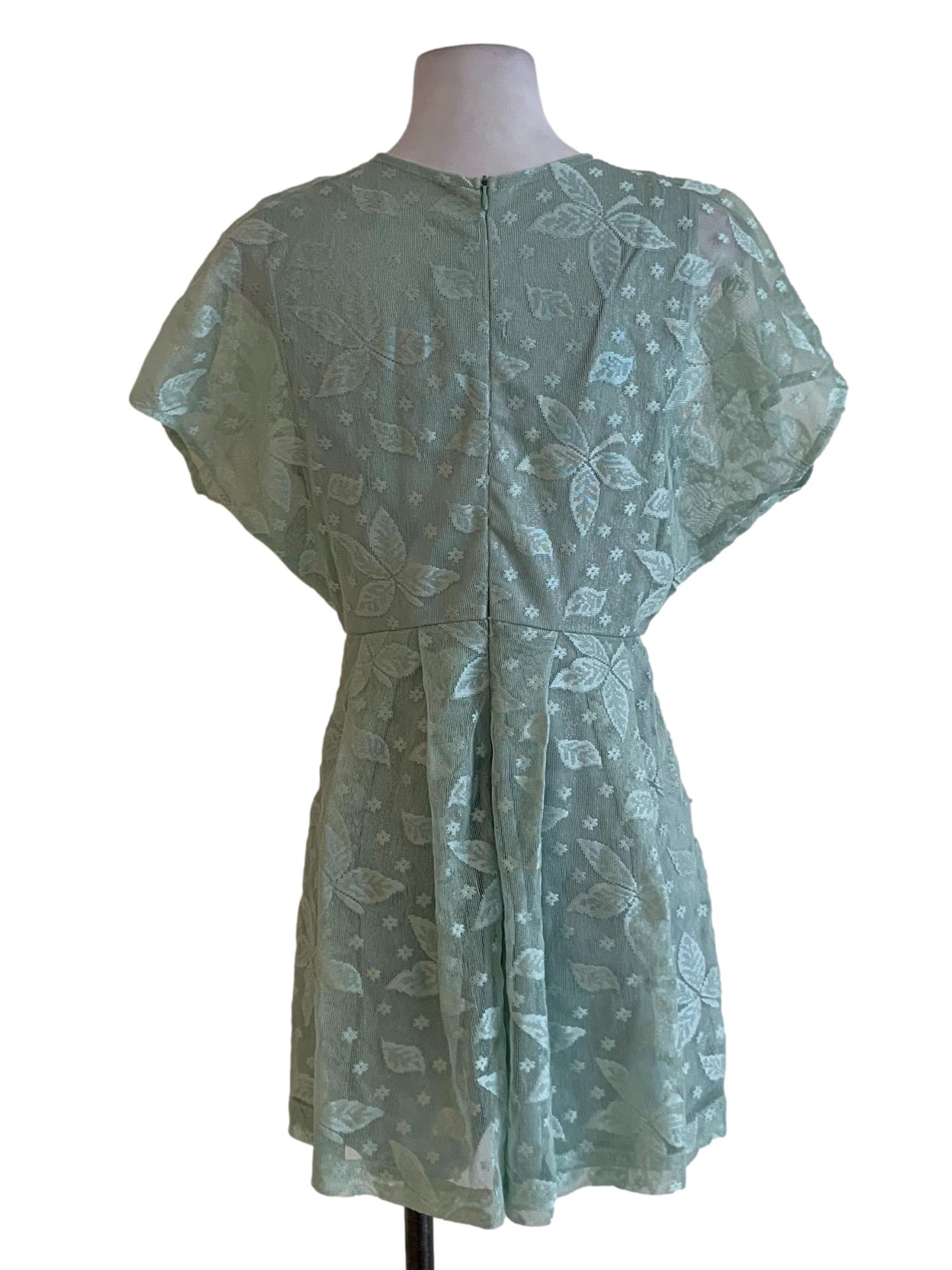 Teal Lace Romper