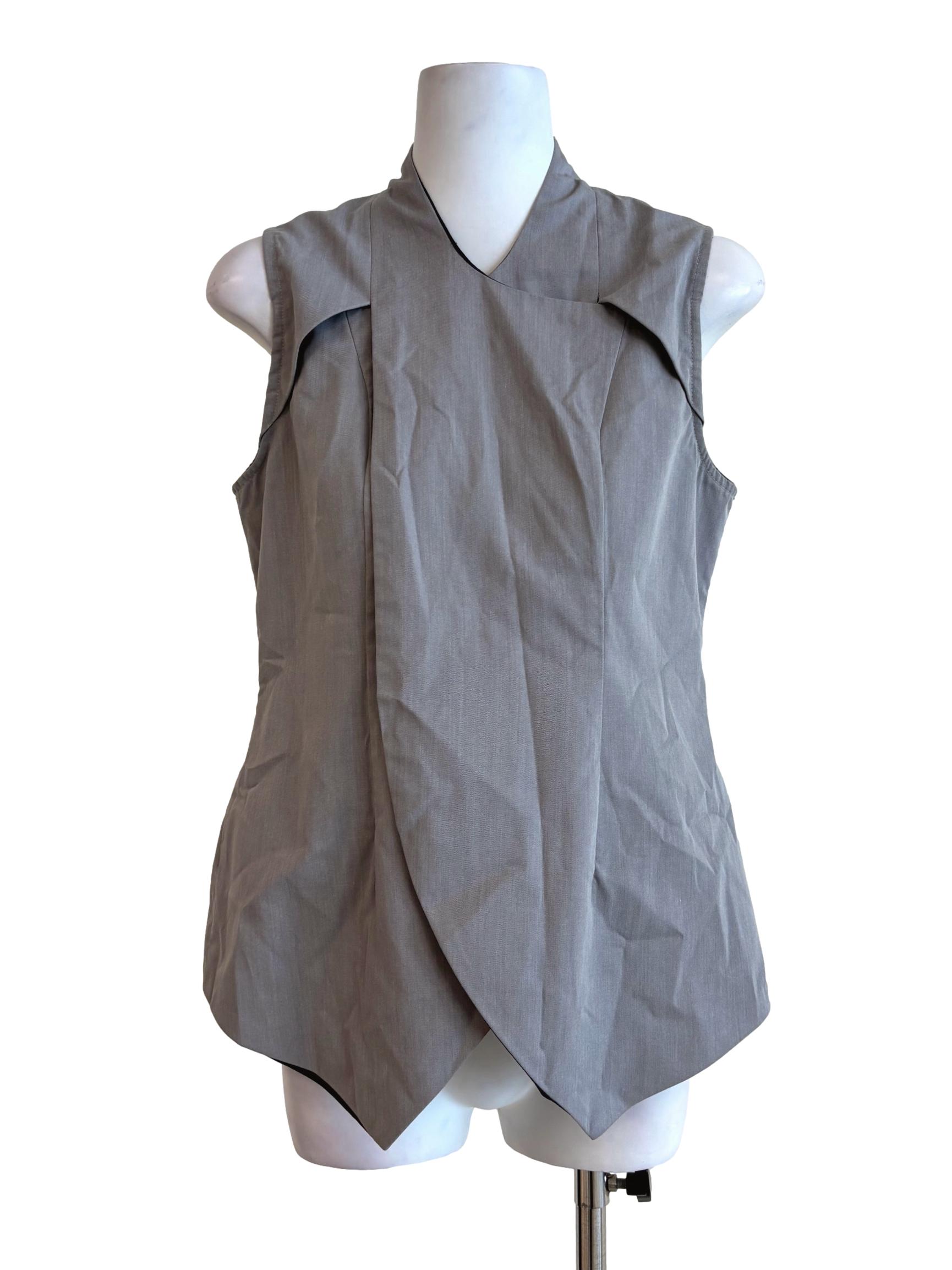 Storm Grey Sleeveless Layered Top