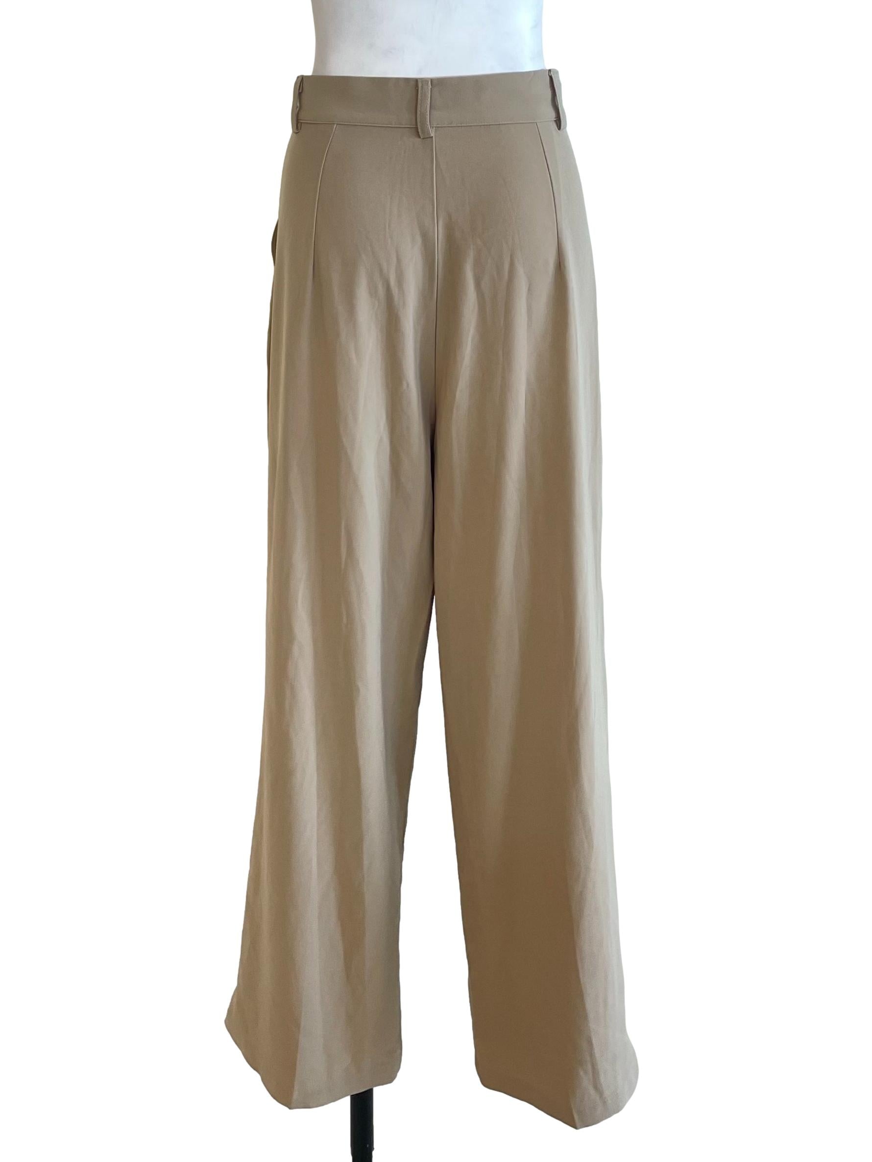 Beige Formal Pants